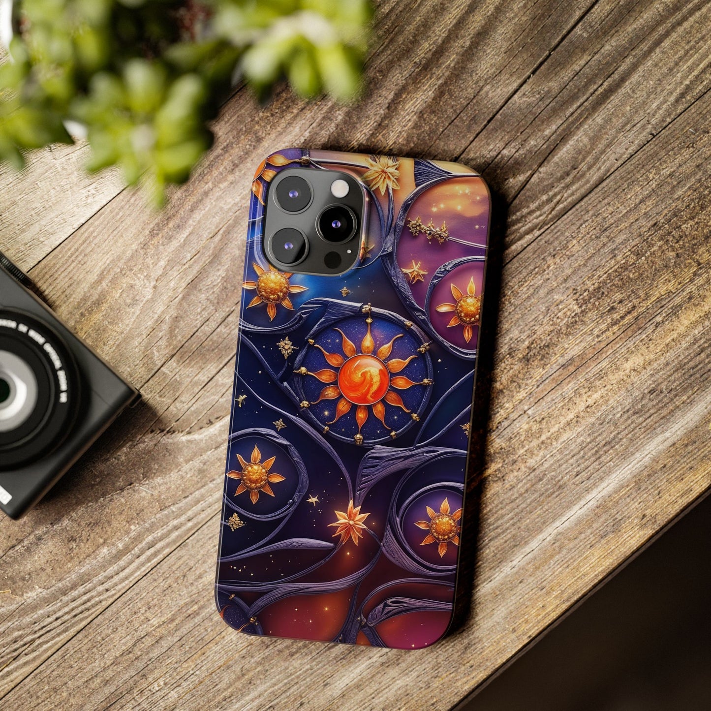 Celestial Slim Phone Cases, Starry Sky Phone Cover, Zodiac Design, Astrology Gift, Cosmic Phone Accessories