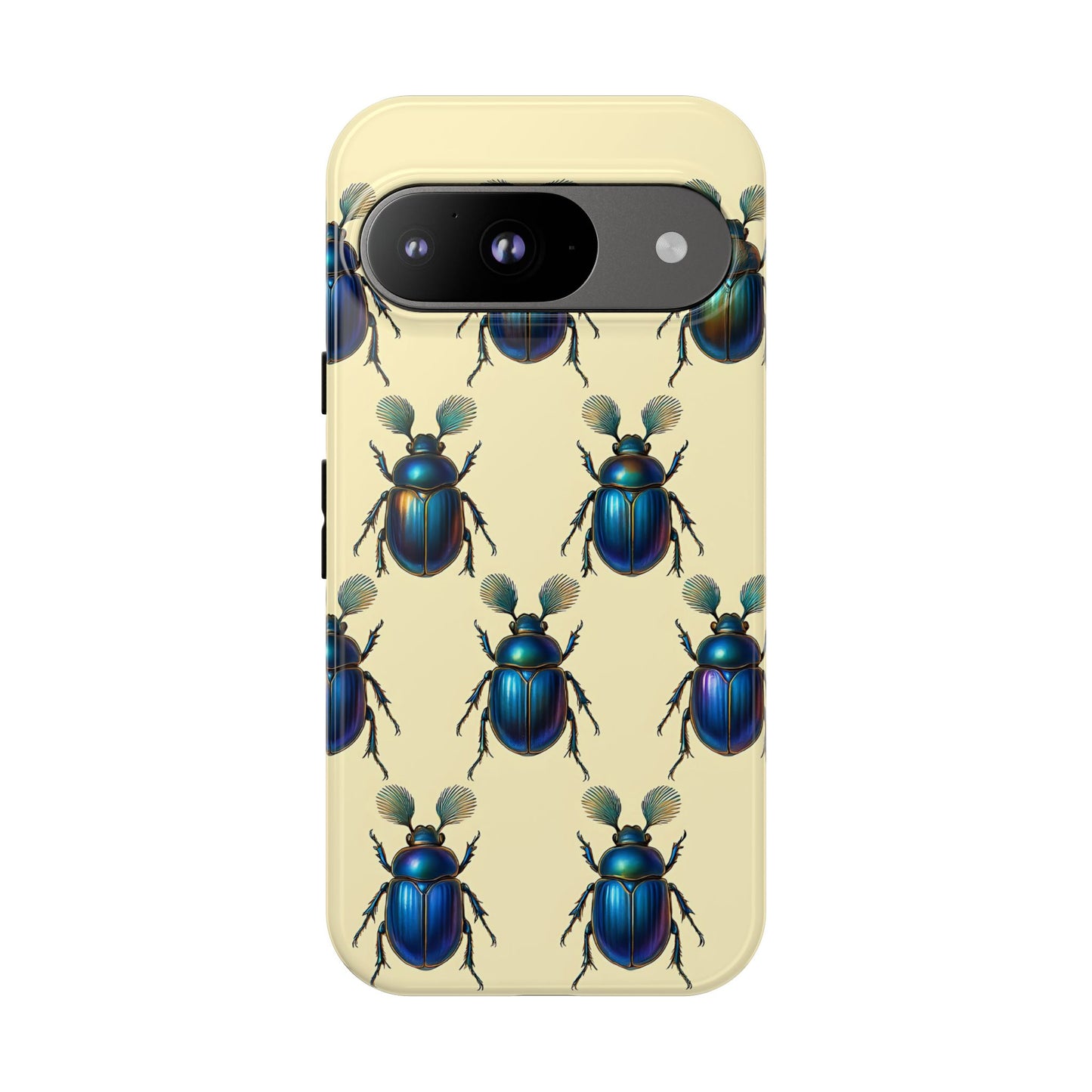 Beetle Tough Phone Case - Nature-Inspired Insect Art, Vintage Bug Pattern Design, Compatible with iPhone, Galaxy, and Google Phones