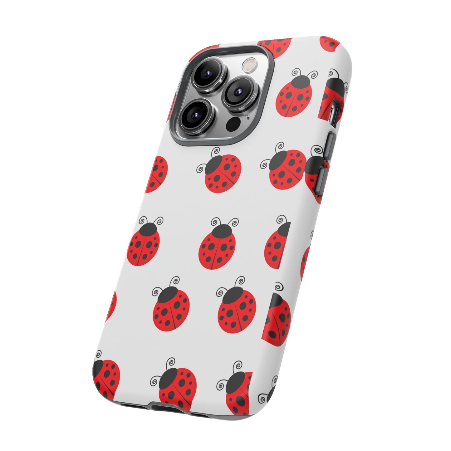 Ladybug Tough Phone Case - Cute Insect Aesthetic, Nature-Inspired Pattern Art, Compatible with iPhone, Galaxy, and Google Phones