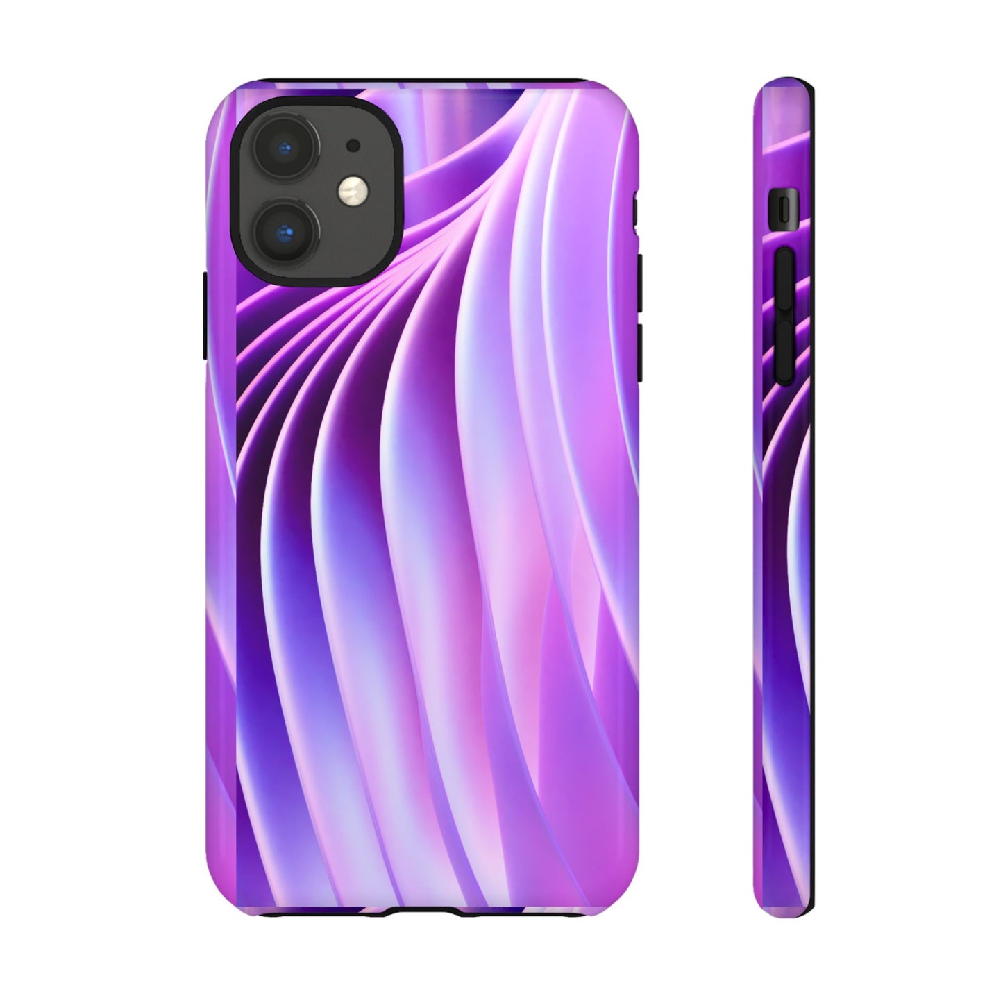 Lavender Wave Tough Phone Case - Abstract Gradient Art, Purple Aesthetic Design, Compatible with iPhone, Galaxy, and Google Phones