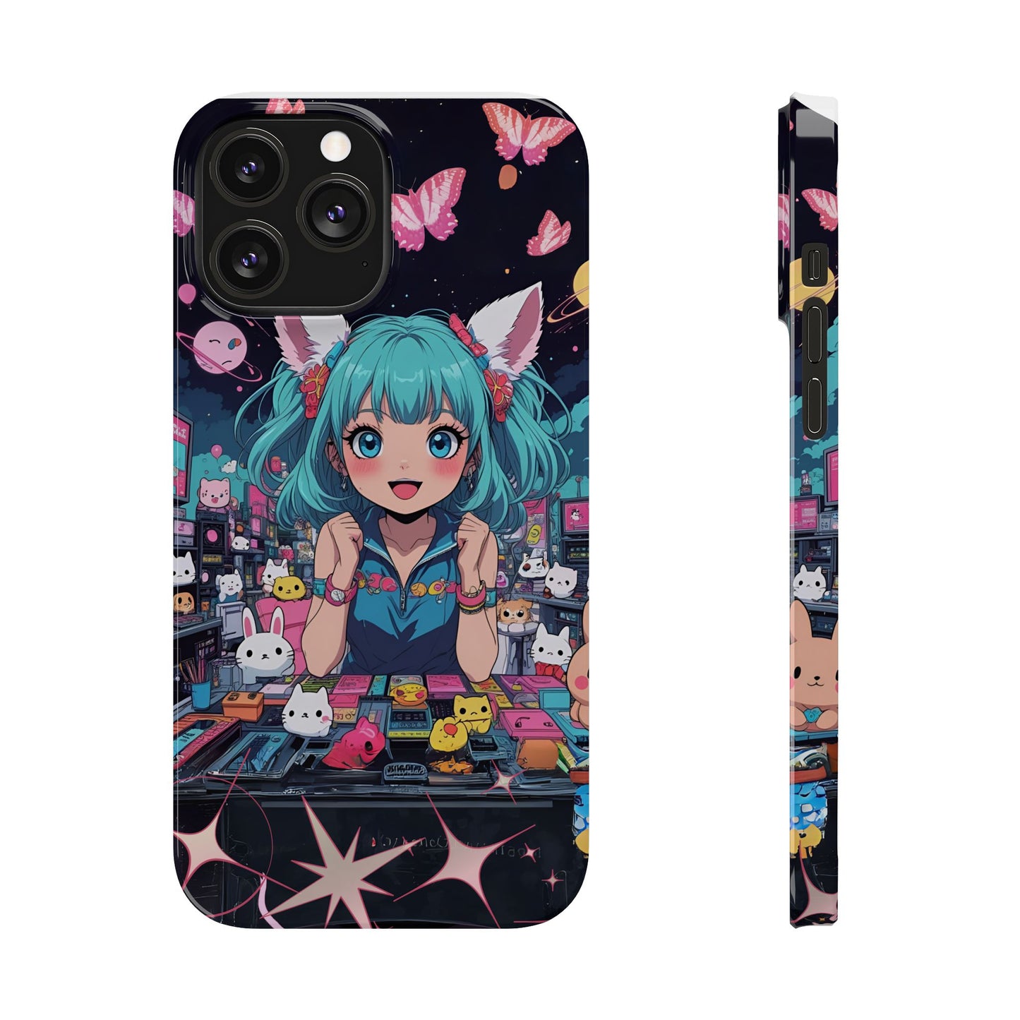Cute Slim Phone Case, Kawaii Anime Phone Case, Aesthetic Phone Cover, Gift for Anime Lovers, Fun Mobile Accessory