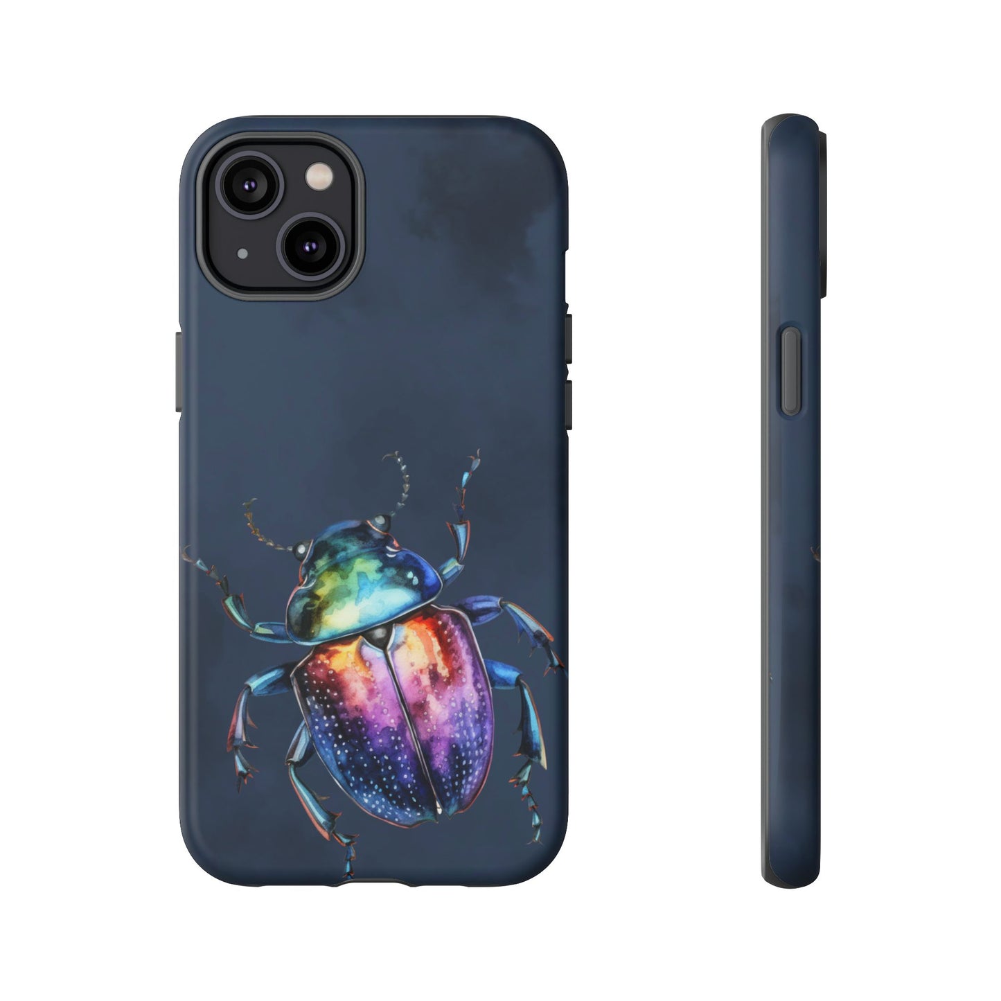 Iridescent Beetle Tough Phone Case - Insect Art Design, Nature-Inspired Pattern, Compatible with iPhone, Galaxy, and Google Phones