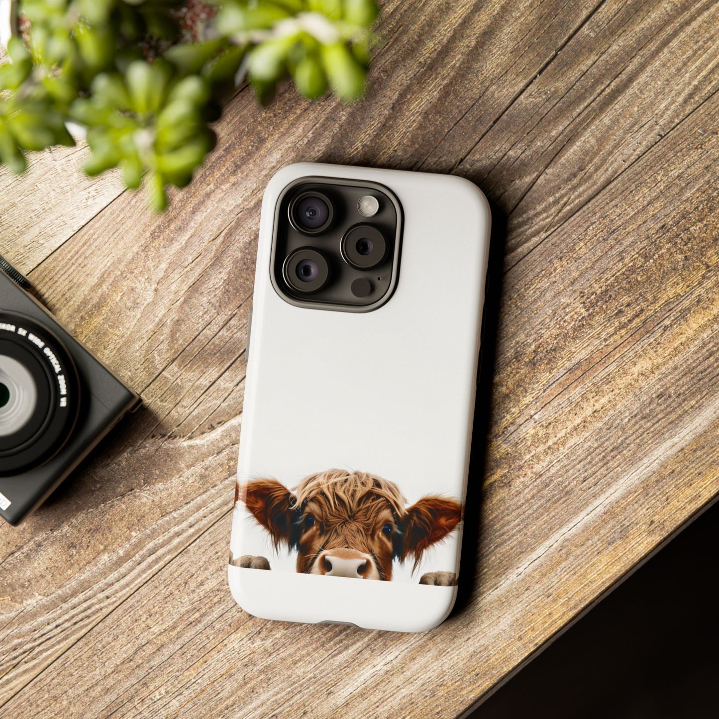 Highland Cow Phone Case - Cute Animal Lover Gift , Wildlife Nature Tough Phone Case , Compatible with iPhone, Galaxy, Google