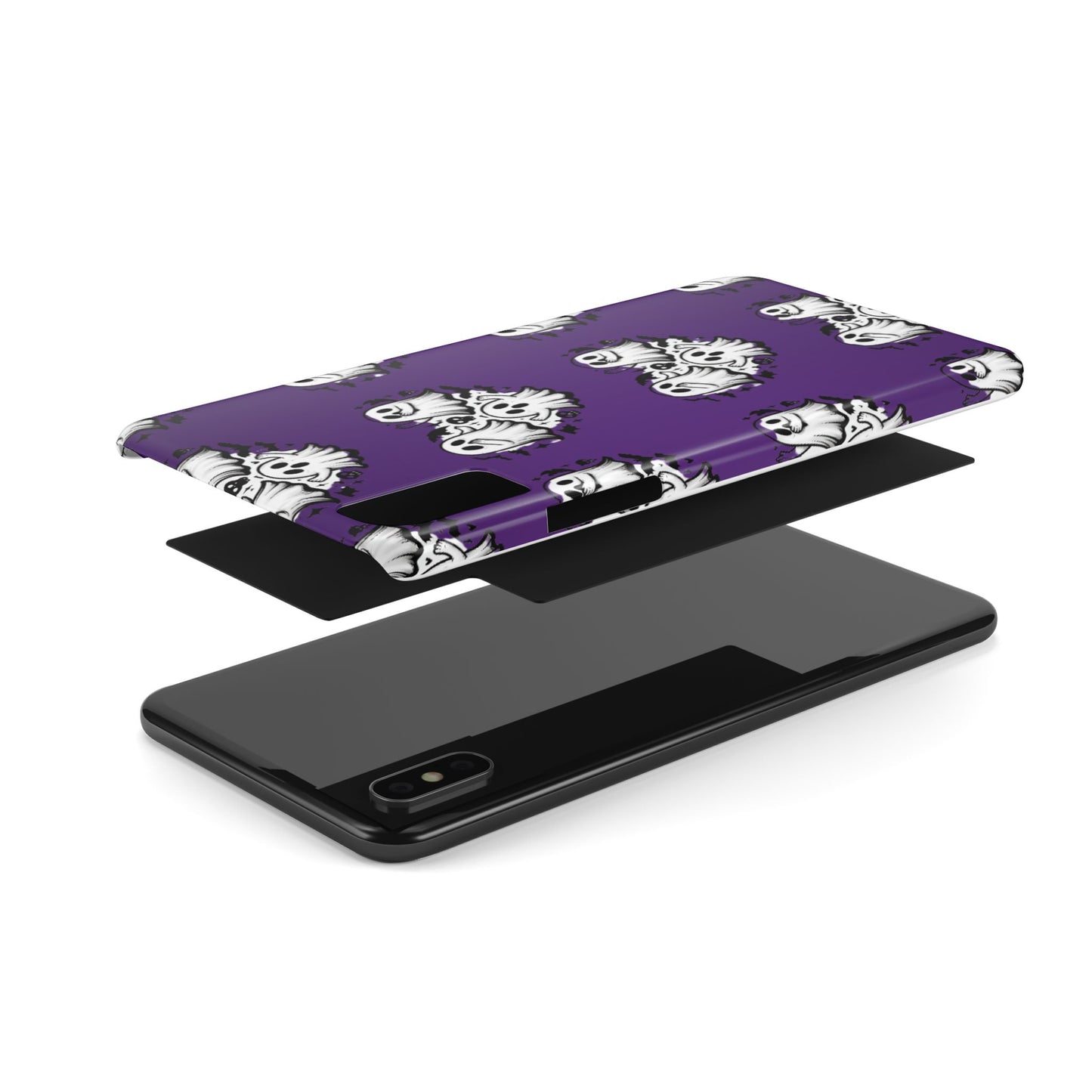 Cute Ghost Heart Slim Phone Case, Creepy Cute Spooky Heart Print, Goth Coquette Aesthetic Spooky Accessories, Halloween Gift Case