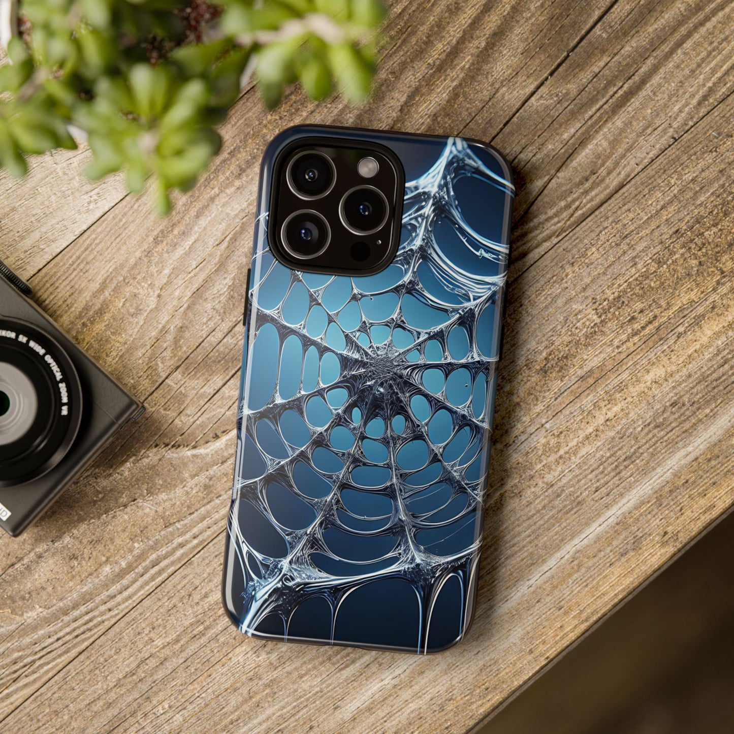 Spider Web Phone Case Gothic Fantasy Design,Edgy Web Mythical Spider Art for iPhone, Samsung and Pixel Users Creepy Cute Aesthetic Goth Gift
