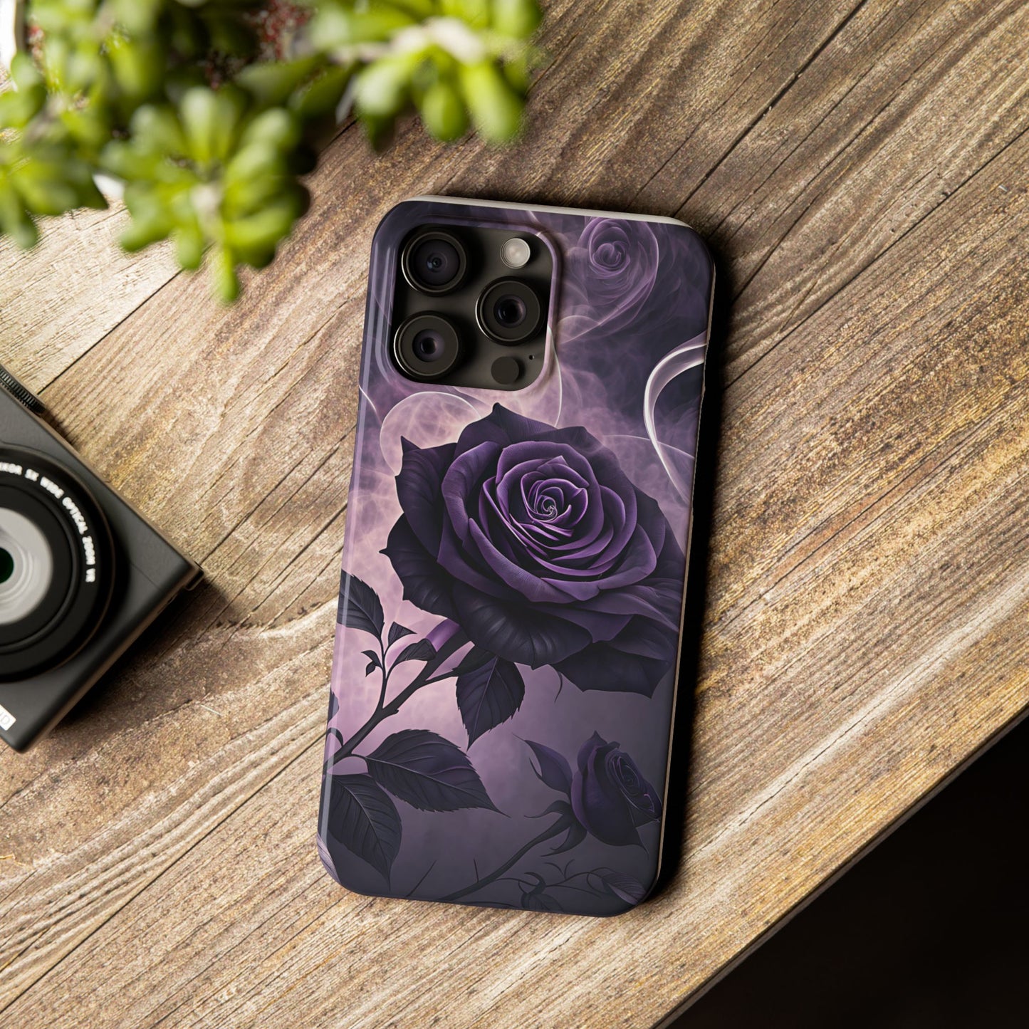 Elegant Purple Rose Phone Cases, Stylish Slim Cases for Flower Lovers, Floral Accessories, Birthday Gifts, Unique Phone Covers