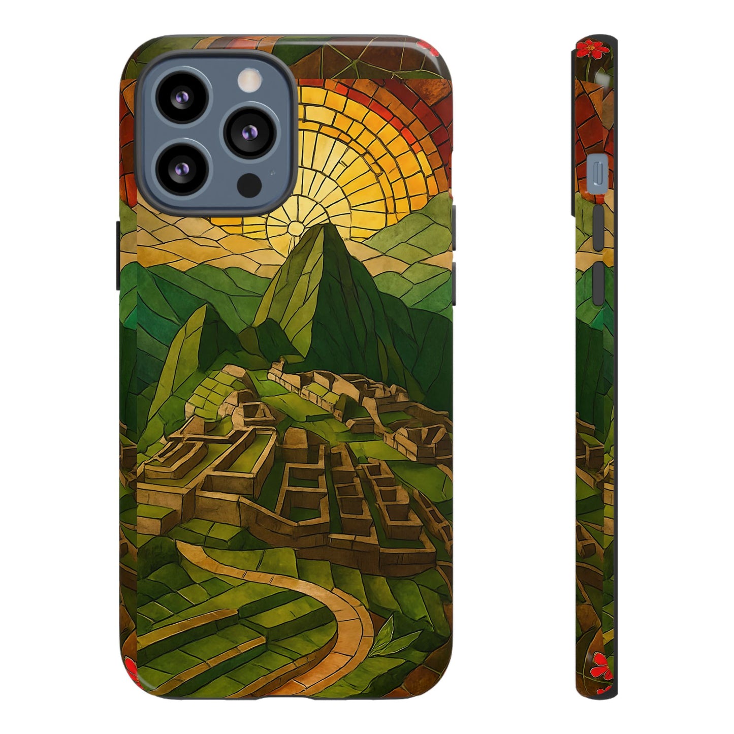 Inca Ruins Tough Phone Case - Machu Picchu Landmark Design, Historic Peru Travel Aesthetic Compatible with iPhone, Galaxy, and Google Phones
