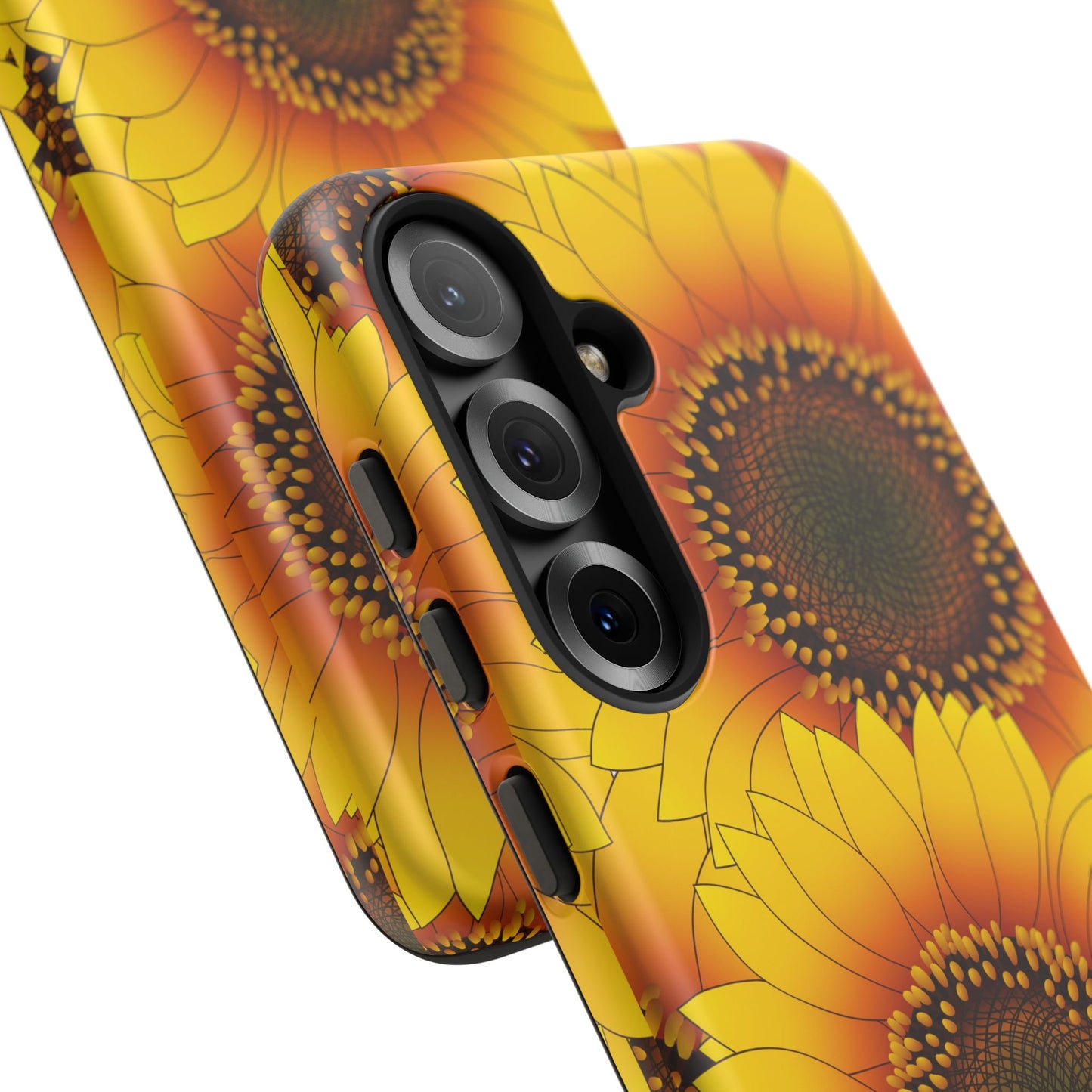 Sunflower Aesthetic Tough Phone Case - Bright Floral Art, Bold Yellow Sunflower Design, Compatible with iPhone, Galaxy, and Google Phones