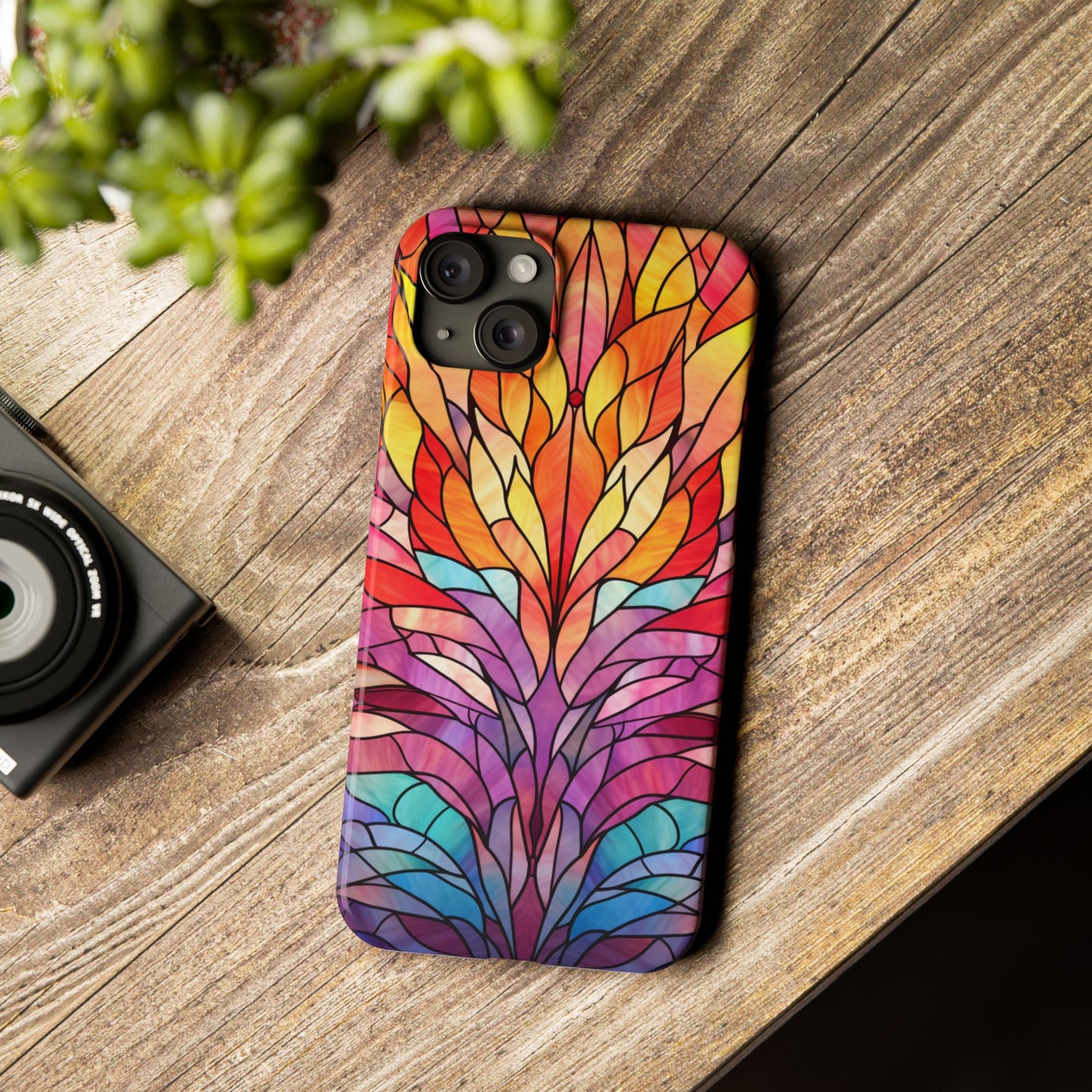 Vibrant Floral Slim Phone Cases, Colorful Smartphone Cover, Artistic Phone Skin, Unique Gift for Her, Nature-Inspired Accessory