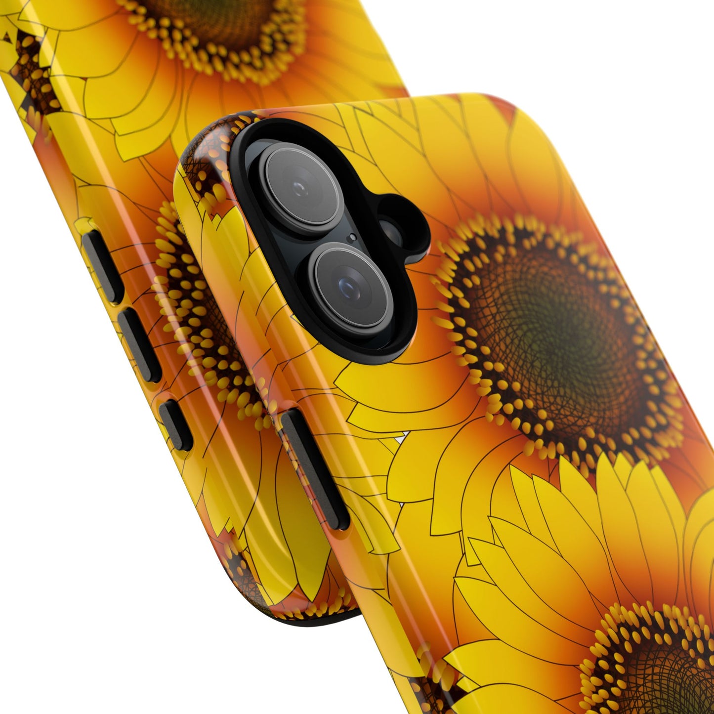 Sunflower Aesthetic Tough Phone Case - Bright Floral Art, Bold Yellow Sunflower Design, Compatible with iPhone, Galaxy, and Google Phones