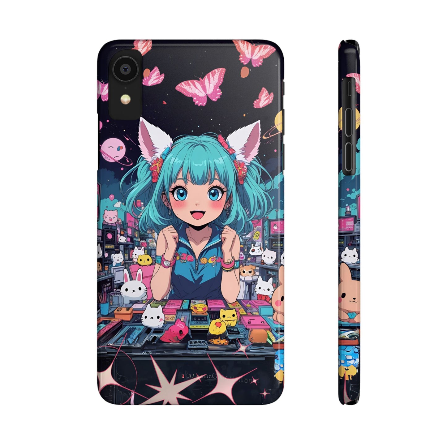 Cute Slim Phone Case, Kawaii Anime Phone Case, Aesthetic Phone Cover, Gift for Anime Lovers, Fun Mobile Accessory