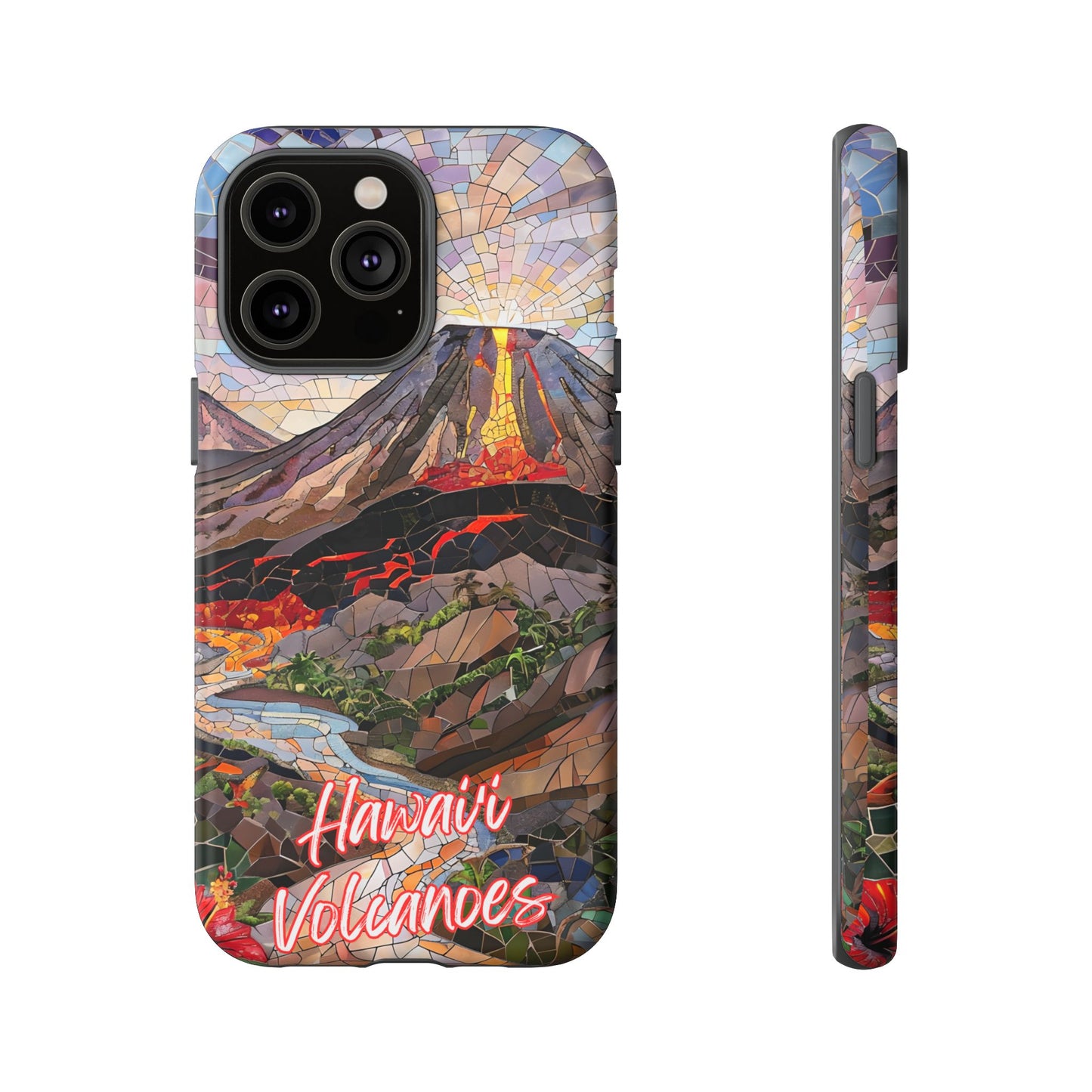 Hawaii Volcanoes National Park Hawaii Phone Case, Mosaic Phone Case, Hawaii Nature Art, National Park Gift, Scenic Waterfall Phone Cover