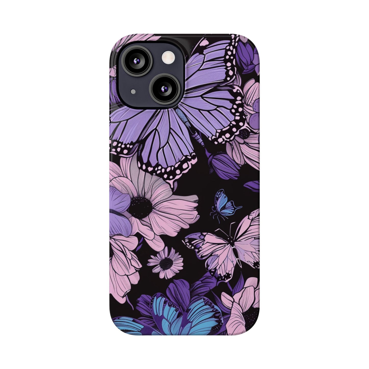 Butterfly Floral Phone Case | Slim Phone Cases for Nature Lovers, Floral Gifts, Trendy Accessories, Spring Vibes, Unique Phone Cover