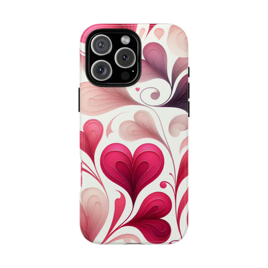 Coquette Romance Stained Glass Design Heart Case for iPhone 16 15 14 13 12 11 Pro Max & Samsung Galaxy - Cute Tough Romantic Gift for Her