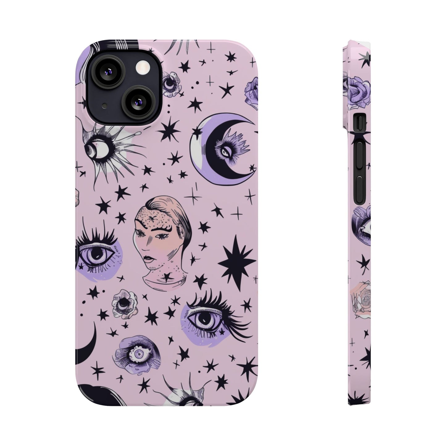 Celestial Slim Phone Cases - Stylish Cosmic Design, Personalized Phone Protectors, Astrology Gifts, Unique Phone Accessories, Moon & Stars