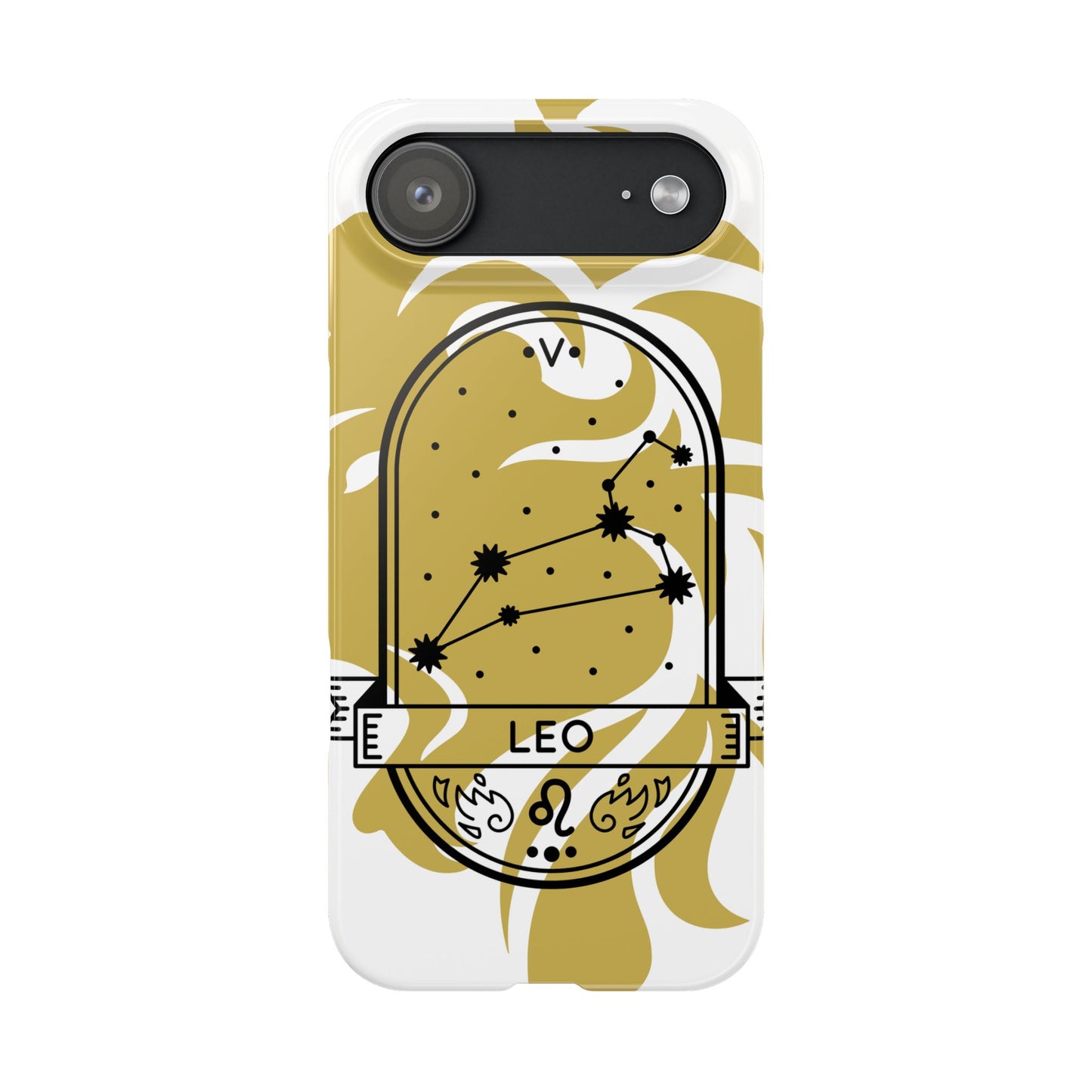Leo Zodiac Slim Phone Case, Astrology Gift for Her, Celestial Star Sign Cover, Compatible with iPhone 17, 16, 15, 14, 13, 12, 11