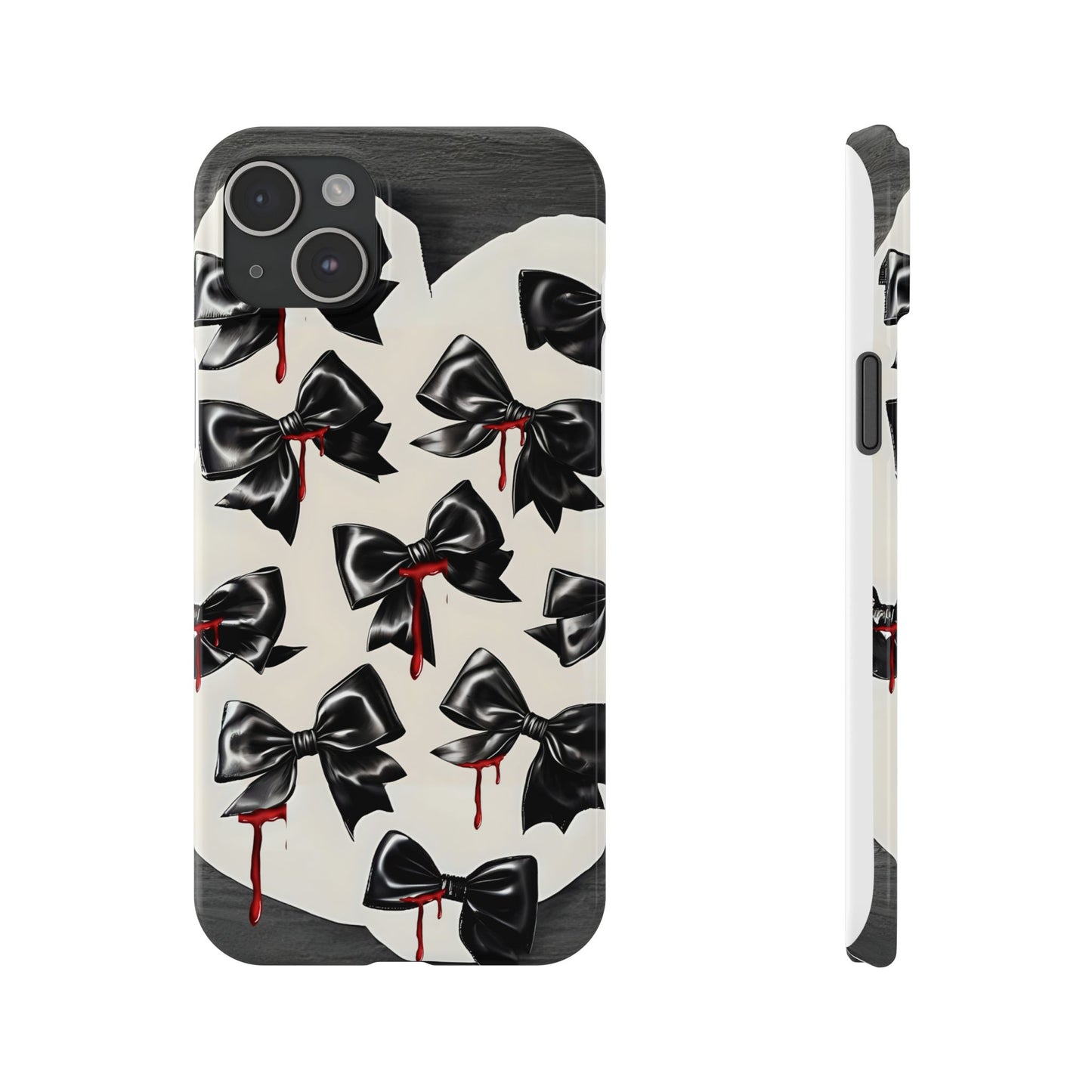 Spooky Halloween Slim Phone Case, Goth Coquette Aesthetic, Cute Horror Style, Perfect for Birthdays and Special Occasions