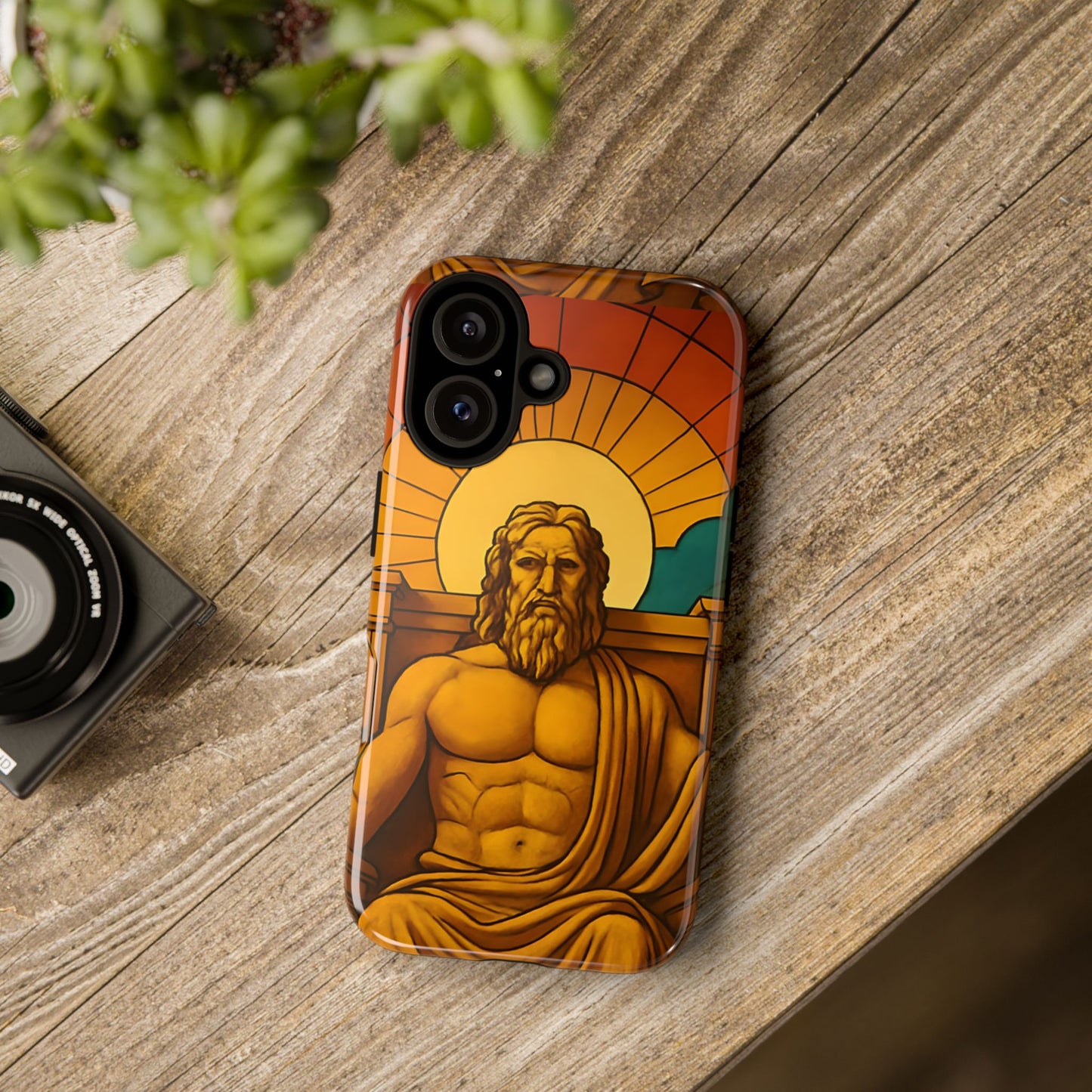 Olympia Zeus Statue Tough Phone Case - Classic Greek Art Design, Historic World Wonder Aesthetic, Compatible with iPhone, Galaxy, and Google