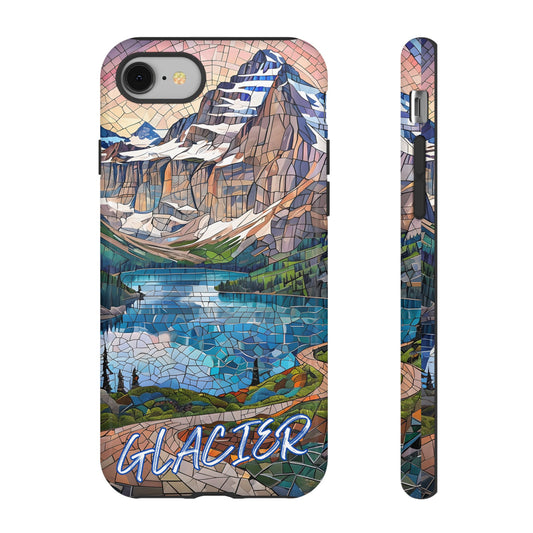 Glacier National Park Tough Phone Case, Nature Landscape Art, Rustic Outdoor Aesthetic, Compatible with iPhone, Galaxy, and Google Phones