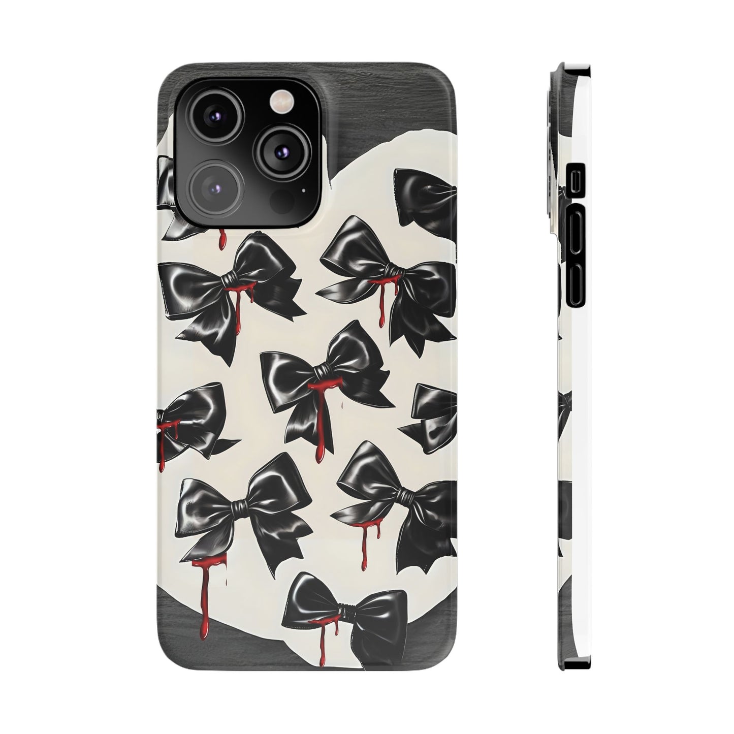 Spooky Halloween Slim Phone Case, Goth Coquette Aesthetic, Cute Horror Style, Perfect for Birthdays and Special Occasions