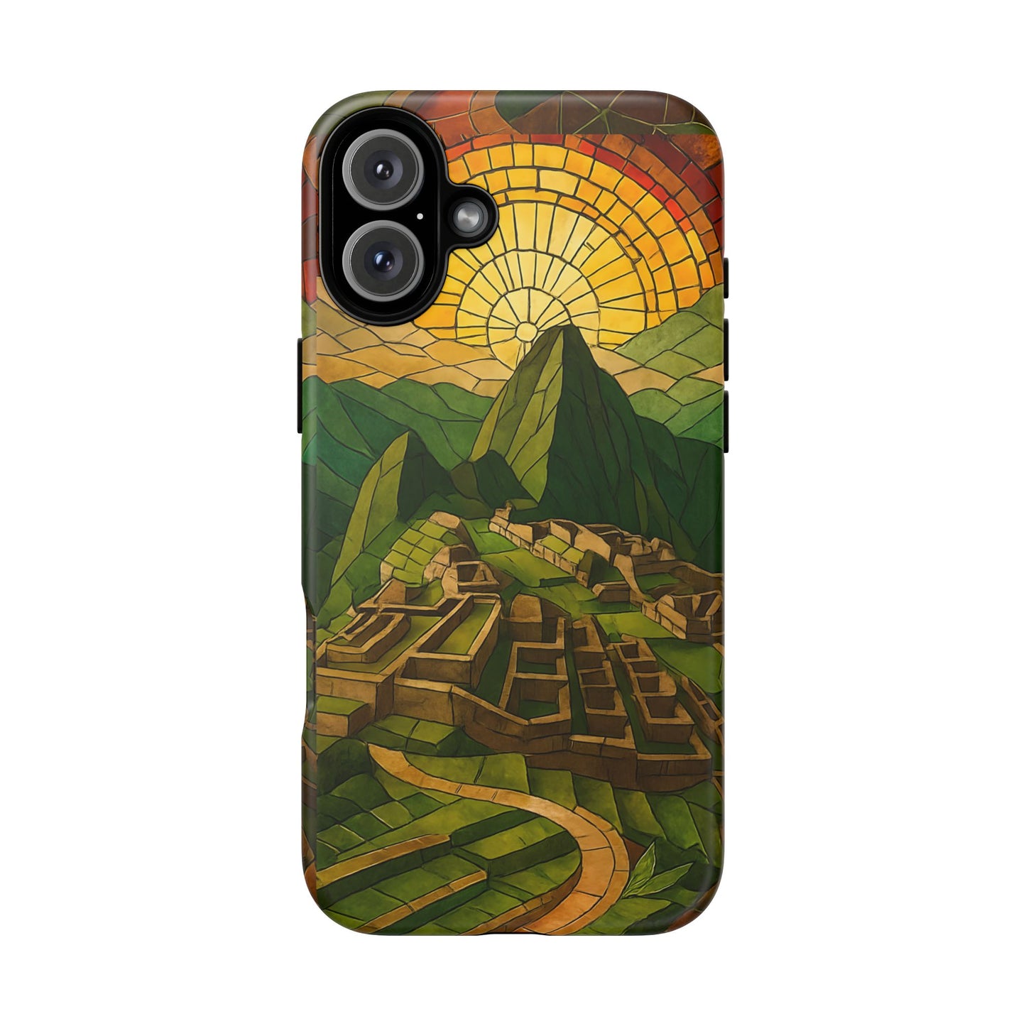 Inca Ruins Tough Phone Case - Machu Picchu Landmark Design, Historic Peru Travel Aesthetic Compatible with iPhone, Galaxy, and Google Phones