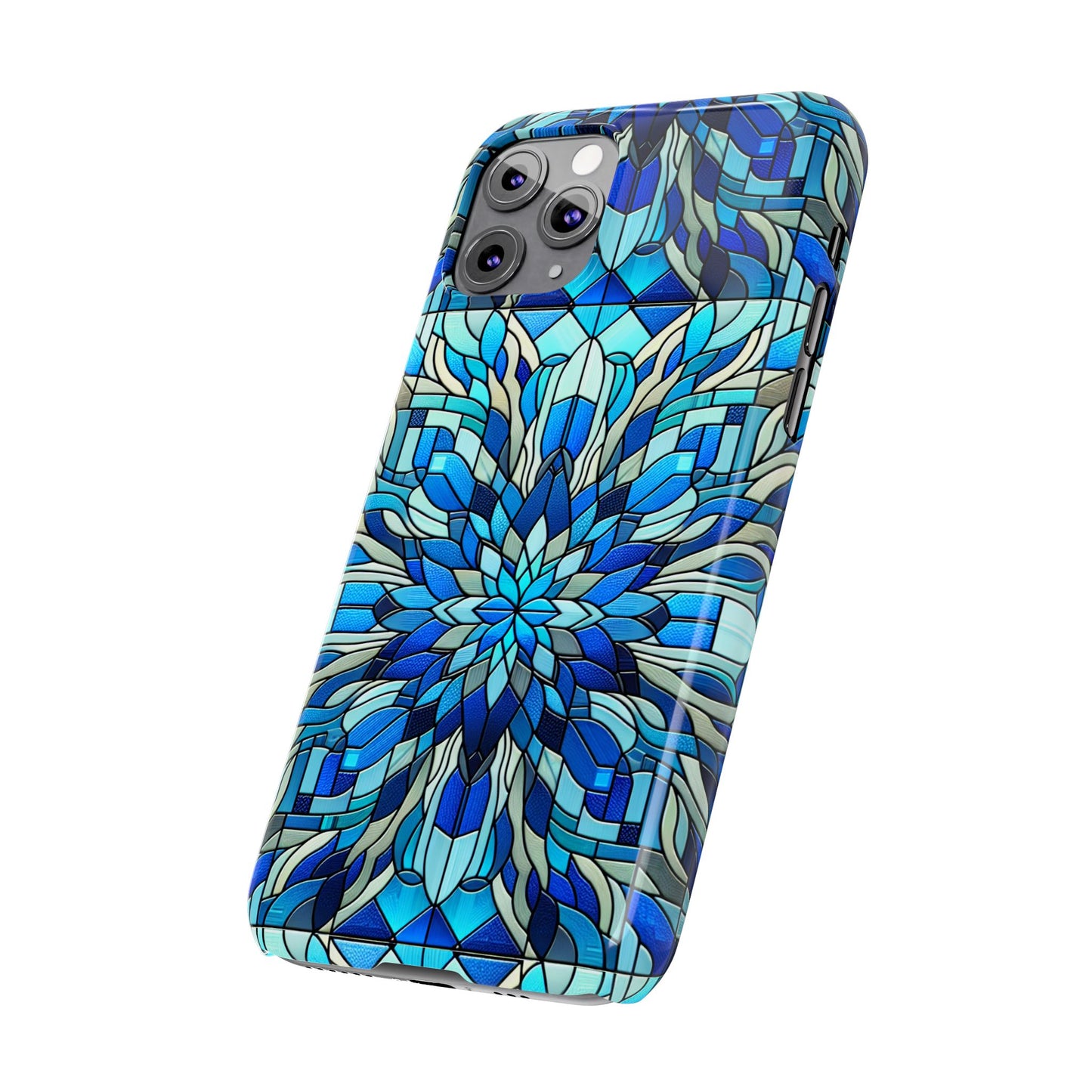 Stained Glass Slim Phone Cases, Floral Phone Covers, Unique Gifts, Artistic Phone Skins, Smartphone Accessories, Stylish Cases
