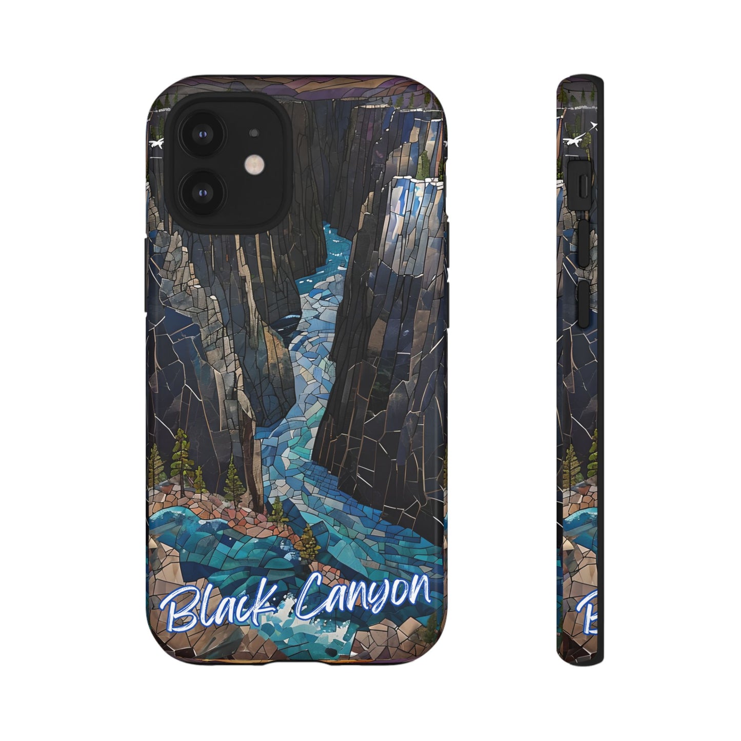Black Canyon Phone Case, Mosaic Phone Case, Mountain Nature Art, National Park Gift, Scenic Forest Phone Cover, Landscape Aesthetic Case