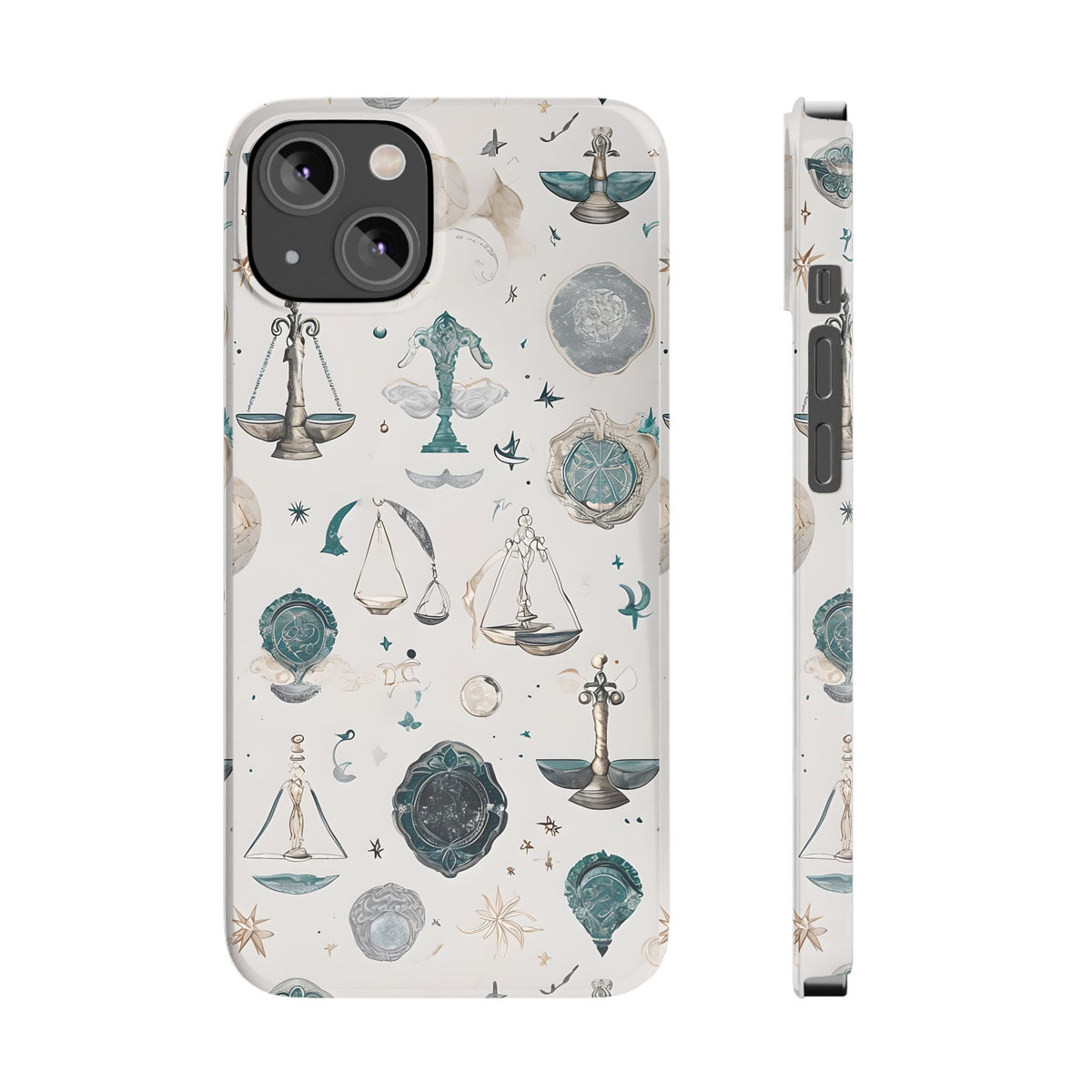 Libra Zodiac Slim Phone Case Astrology Gift for Her, Celestial Star Sign Cover, Birthday Gift, Compatible with iPhone 17, 16, 15, 14, 13