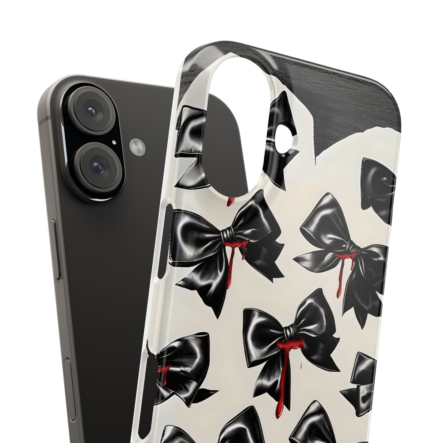 Spooky Halloween Slim Phone Case, Goth Coquette Aesthetic, Cute Horror Style, Perfect for Birthdays and Special Occasions