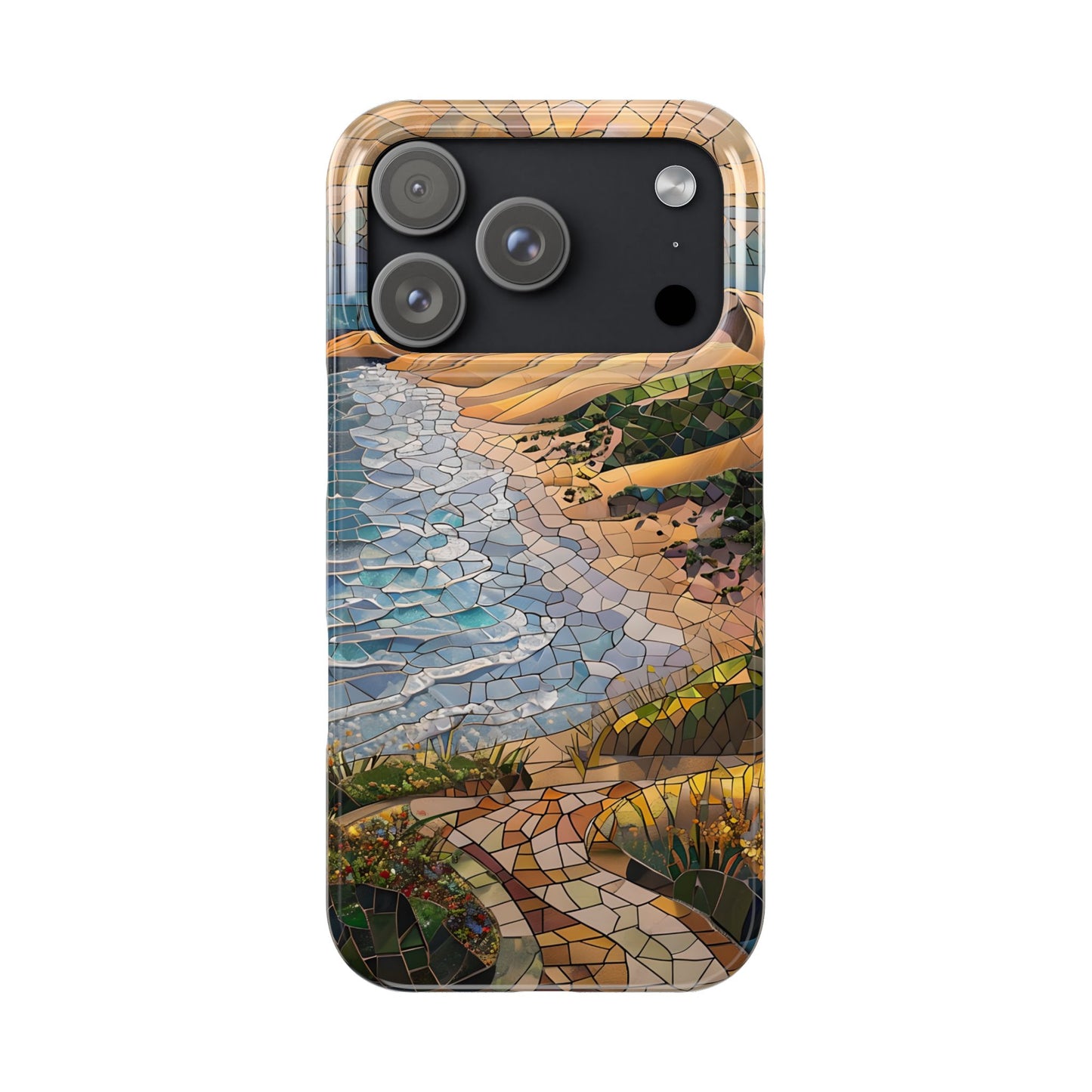 Indiana Dunes National Park Michigan Slim Phone Case, Mosaic Phone Case, East U.S. Nature Art, Coastal Chic, Ocean Lovers, Nature Inspired