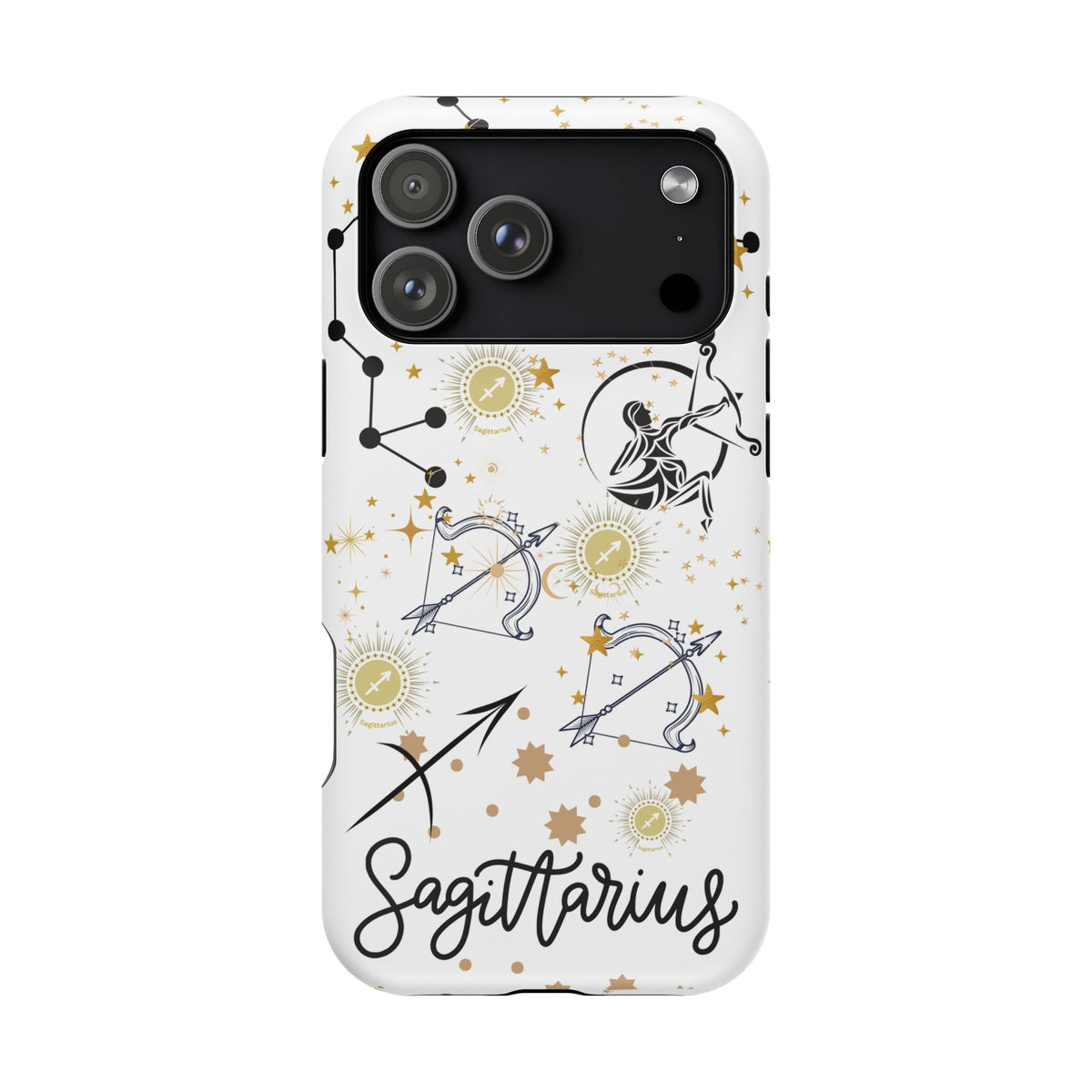 Sagittarius Zodiac Magnetic Phone Case, Astrology Gift for Her, Celestial Star Sign Cover, Compatible with iPhone 17, 16, 15, 14, 13