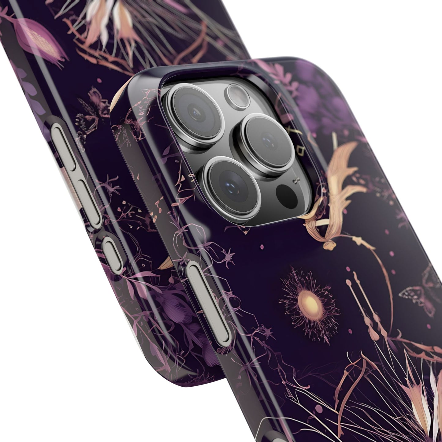 Gothic Floral Slim Phone Cases, Ghostly Style Mobile Cover, Dark Aesthetic Gift, Unique Protective Case, Perfect for Halloween