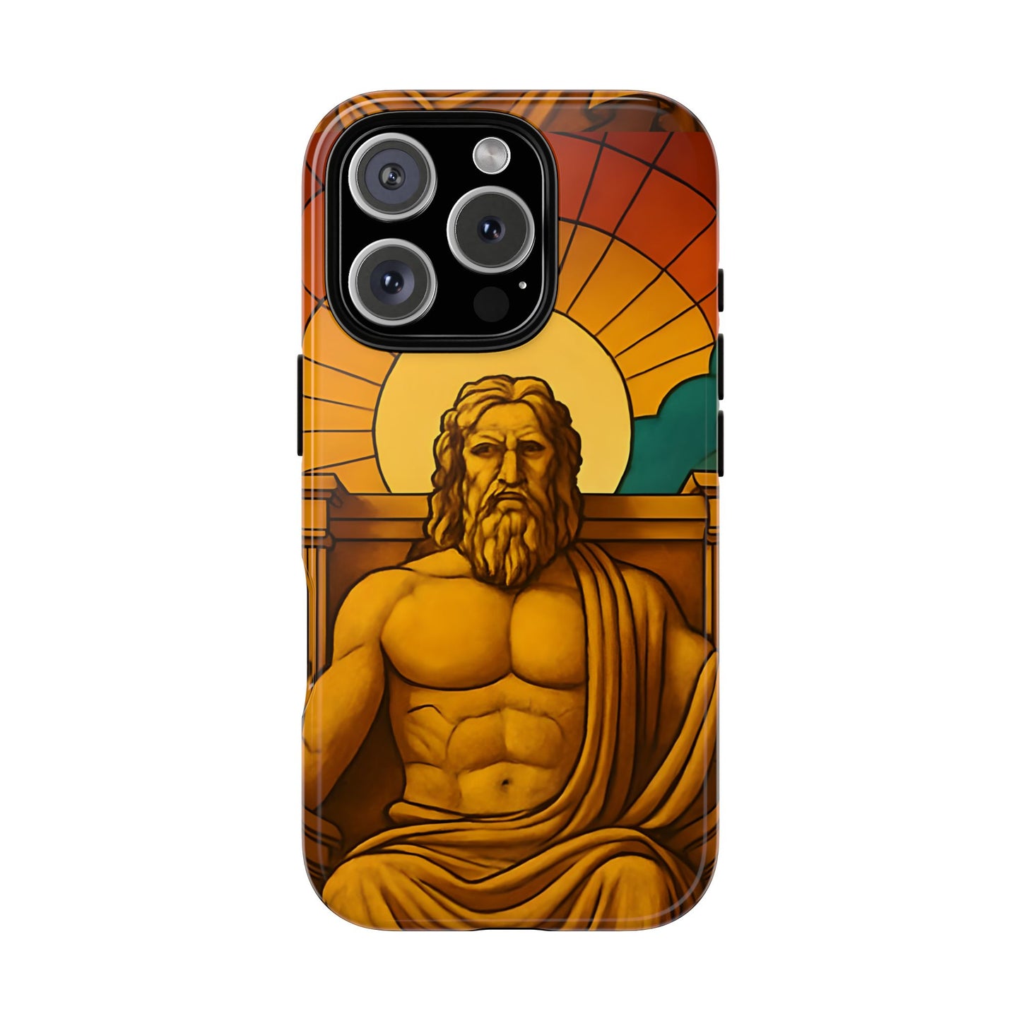 Olympia Zeus Statue Tough Phone Case - Classic Greek Art Design, Historic World Wonder Aesthetic, Compatible with iPhone, Galaxy, and Google