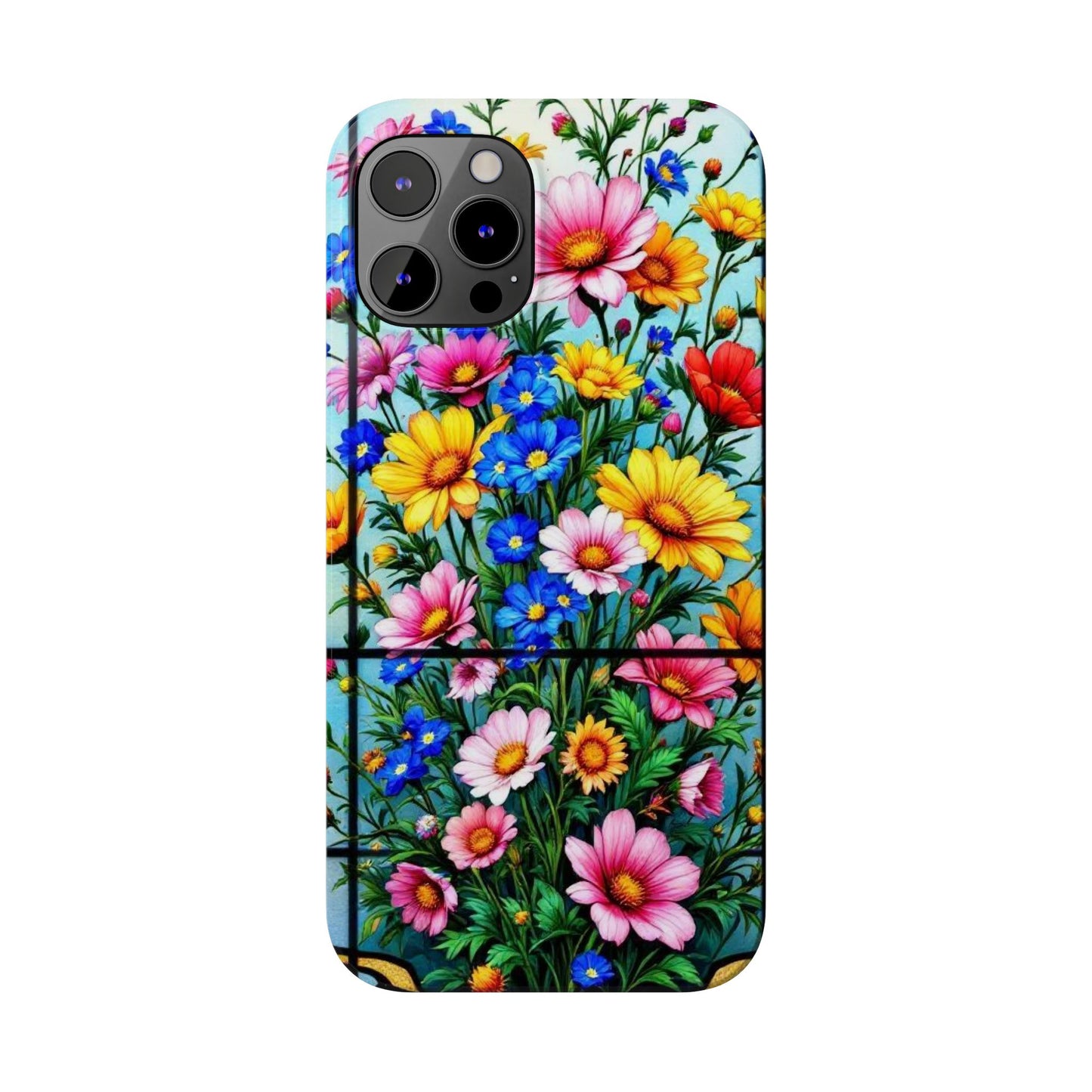 Vibrant Floral Slim Phone Cases | Cute Phone Cover Gifts for Nature Lovers, Spring Decor, Birthday or Holiday Gifts, Flower Design