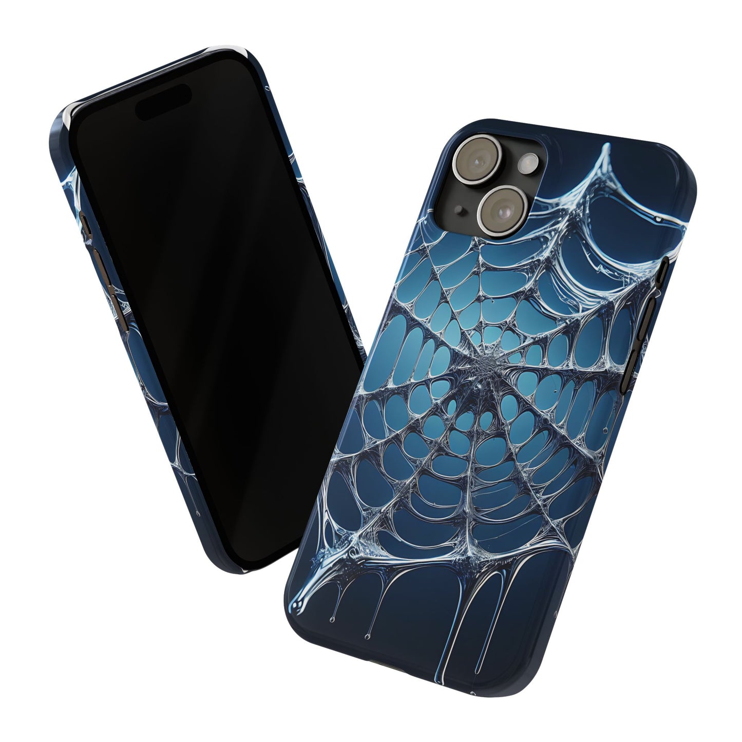 Spider Web Slim Phone Case - Artistic Design for Halloween, Unique Gift, Phone Accessories, Trendy Tech Style, Eco-Friendly Case