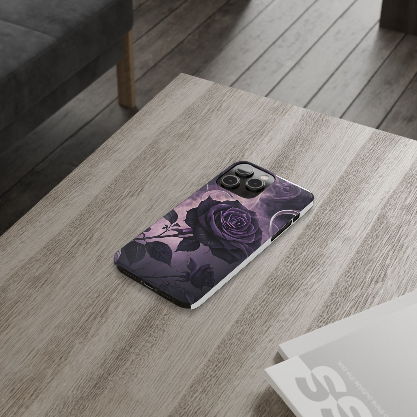 Elegant Purple Rose Phone Cases, Stylish Slim Cases for Flower Lovers, Floral Accessories, Birthday Gifts, Unique Phone Covers