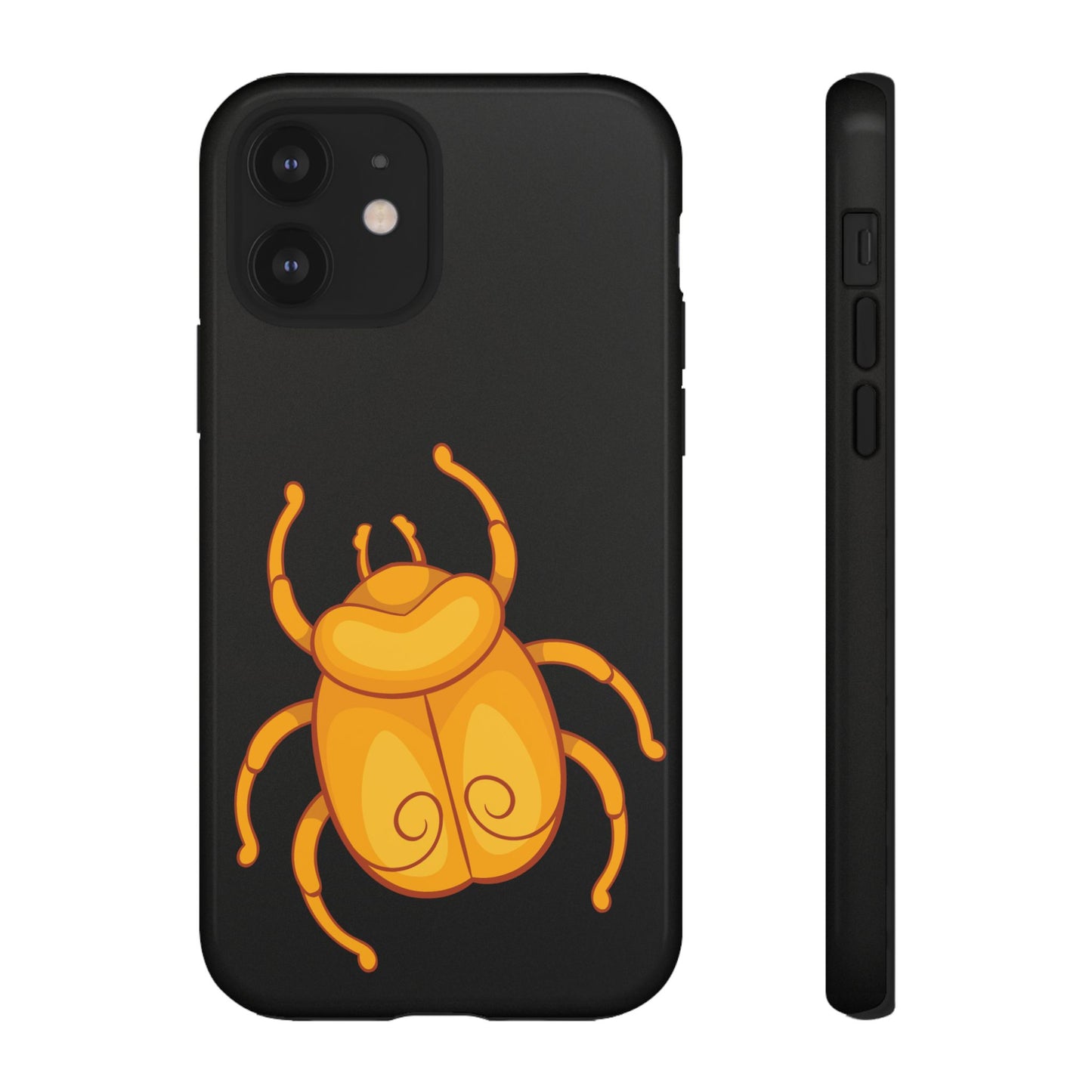 Ancient Egyptian Scarab Tough Phone Case - Gold Beetle Design, Mythological Insect Art, Compatible with iPhone, Galaxy, and Google Phones