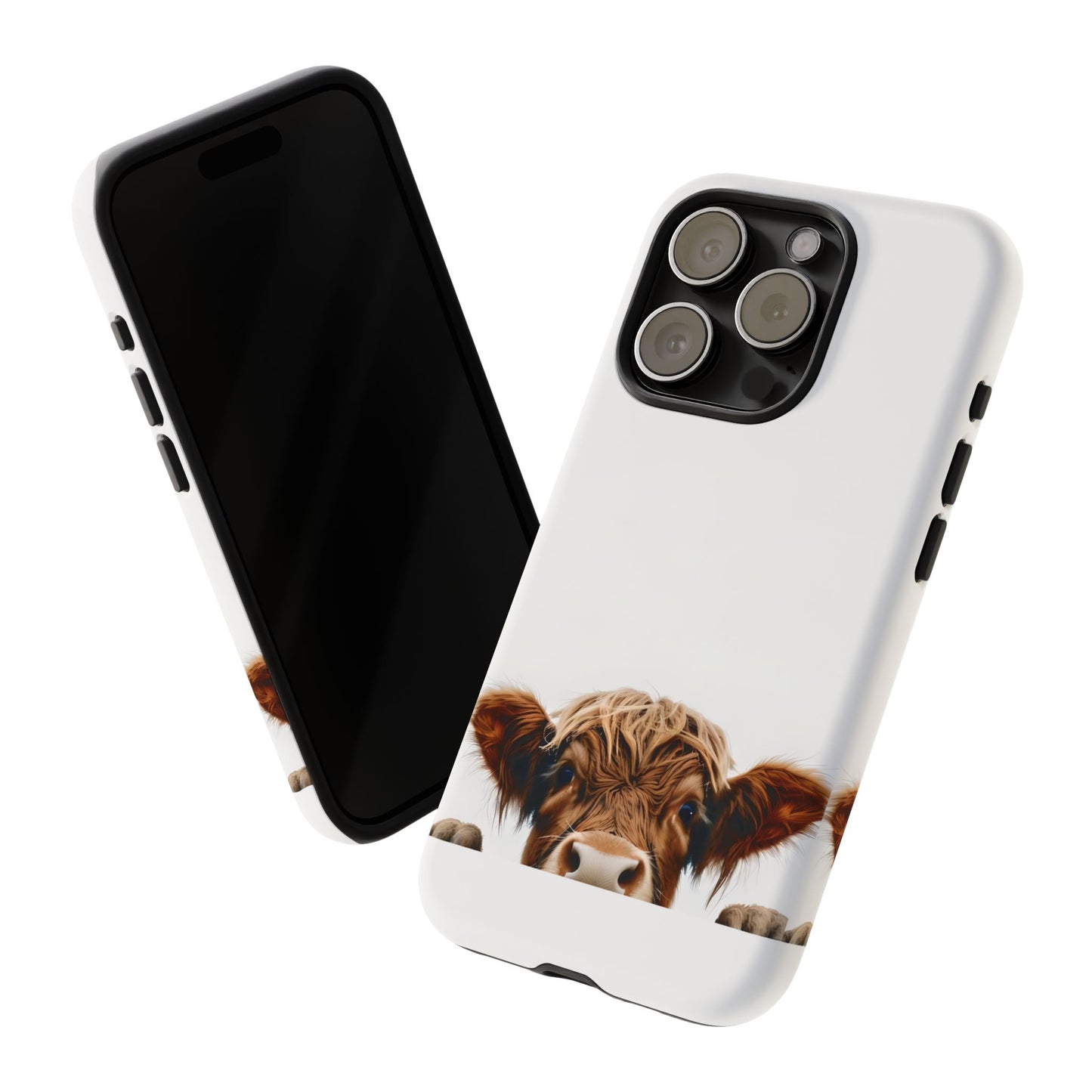 Highland Cow Phone Case - Cute Animal Lover Gift , Wildlife Nature Tough Phone Case , Compatible with iPhone, Galaxy, Google
