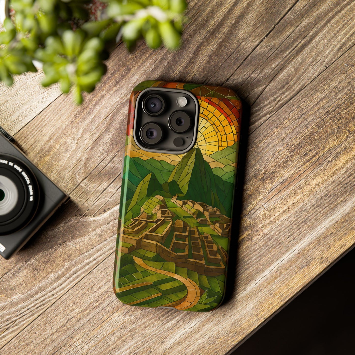 Inca Ruins Tough Phone Case - Machu Picchu Landmark Design, Historic Peru Travel Aesthetic Compatible with iPhone, Galaxy, and Google Phones