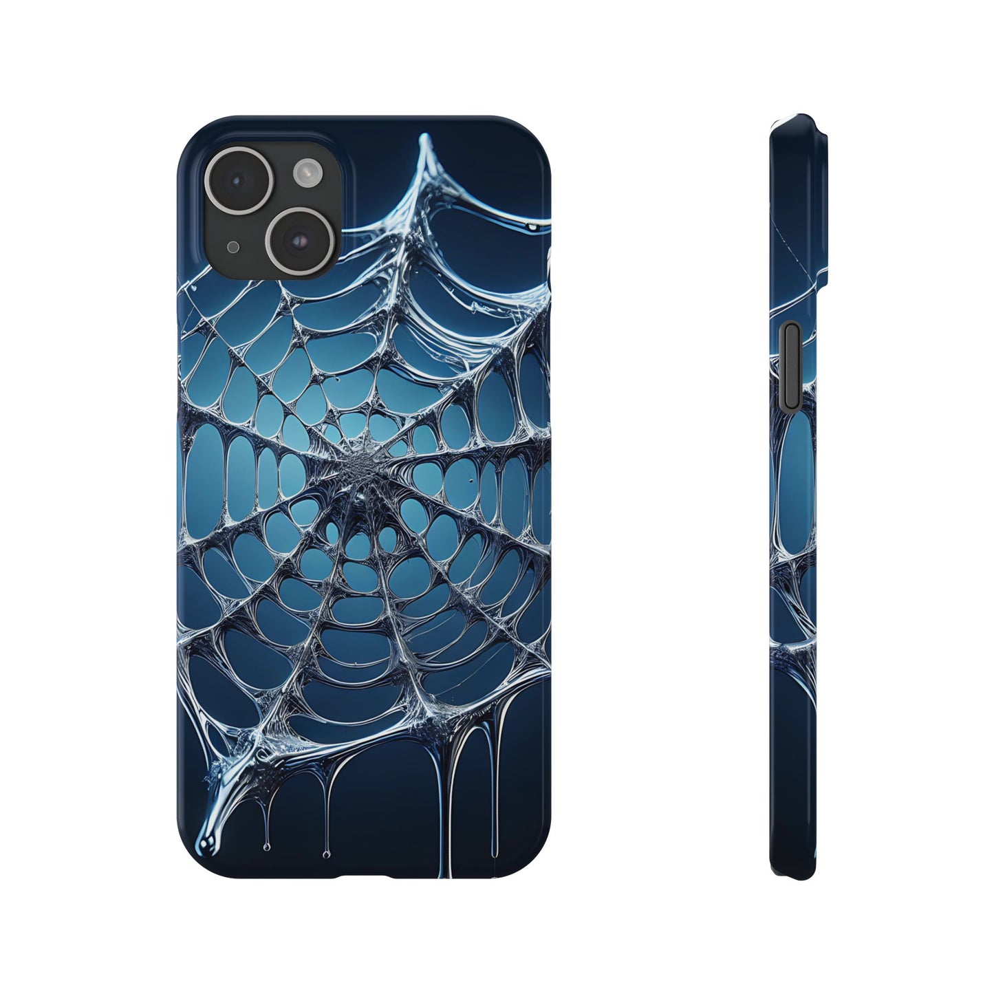 Spider Web Slim Phone Case - Artistic Design for Halloween, Unique Gift, Phone Accessories, Trendy Tech Style, Eco-Friendly Case