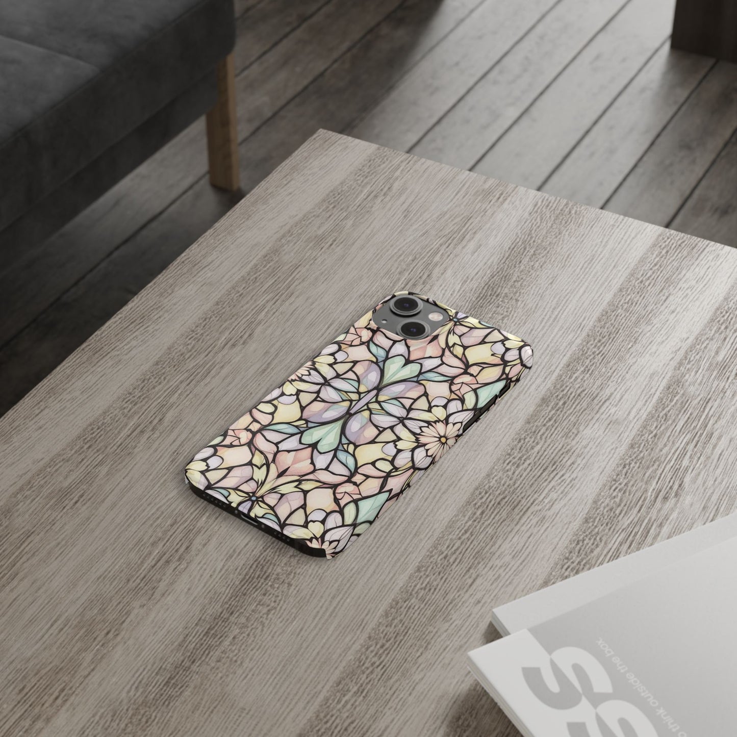 Floral Pattern Slim Phone Case - Perfect Gift for Nature Lovers, Stylish Accessory, Mobile Protection, Unique Design, Spring Vibes