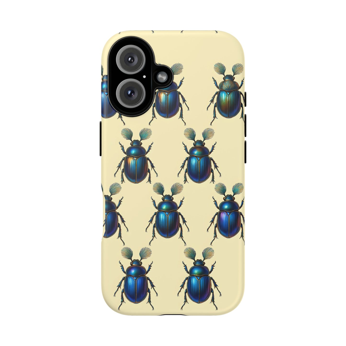 Beetle Tough Phone Case - Nature-Inspired Insect Art, Vintage Bug Pattern Design, Compatible with iPhone, Galaxy, and Google Phones