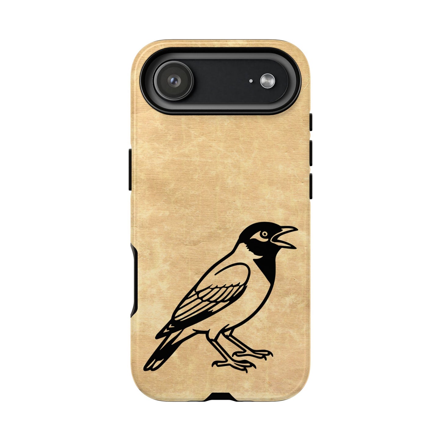 Celtic Raven Tough Phone Case, Irish Mythology Bird, Vintage Manuscript Raven iPhone Case, Gothic Celtic Symbol, Heritage Gift