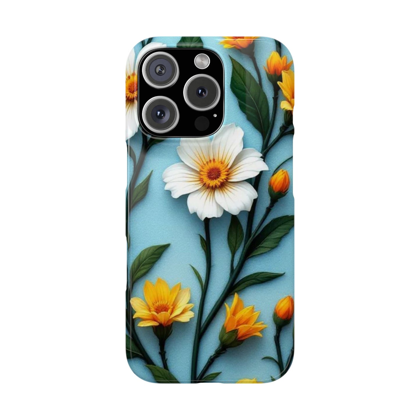 Floral Slim Phone Case, Smartphone Accessories, Gift for Her, Nature Lover Gift, Spring Decor, Cute Phone Cover