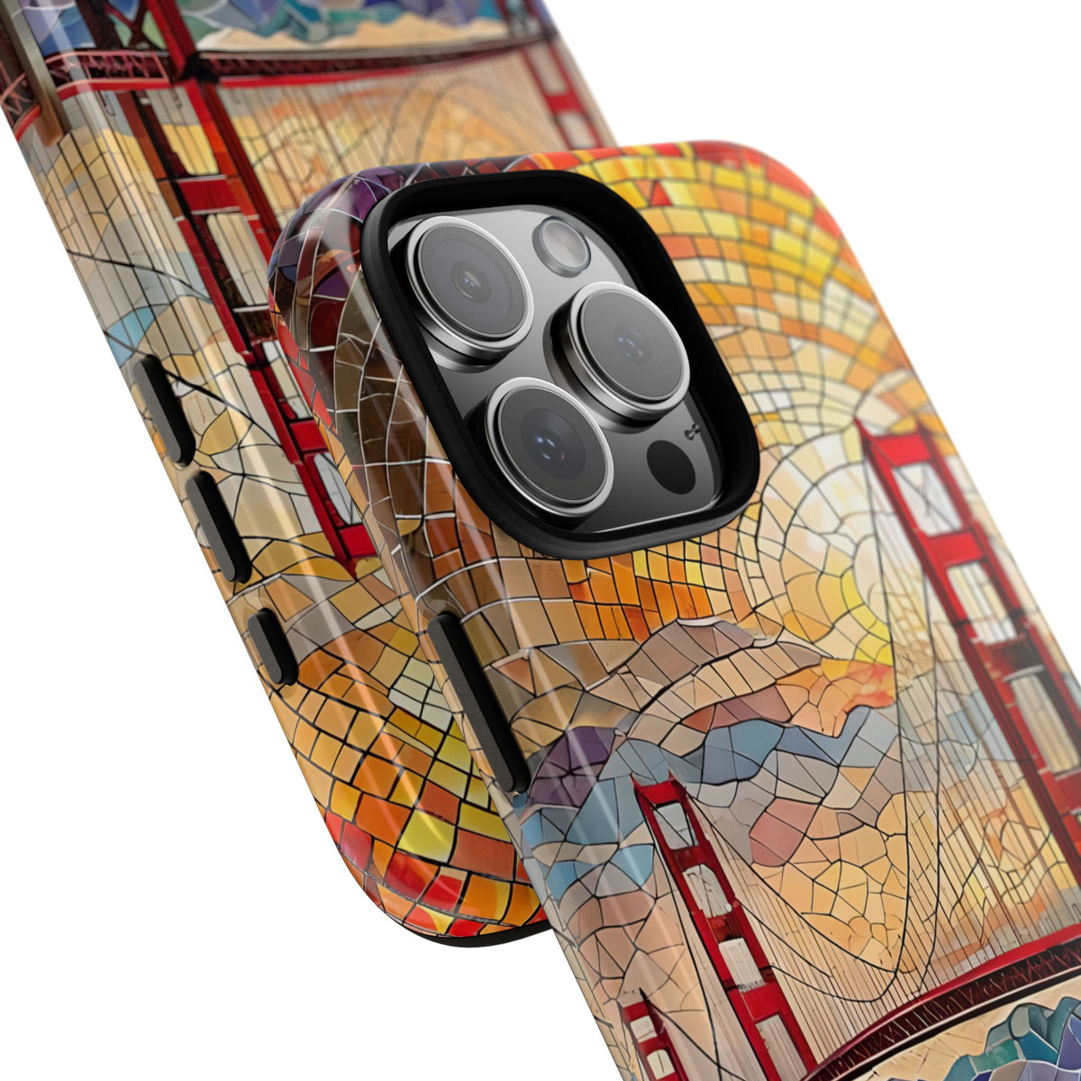 Cityscape Tough Phone Case, San Francisco Skyline Phone Cover, Sunset Glow Design Compatible with iPhone, Galaxy & Google