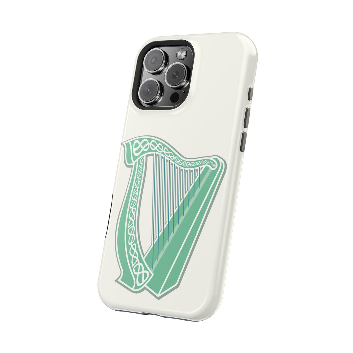 Irish Harp Magnetic Phone Case, Celtic Heritage Ireland Symbol Art Compatible with iPhone 17, 16, 15, 14, 13