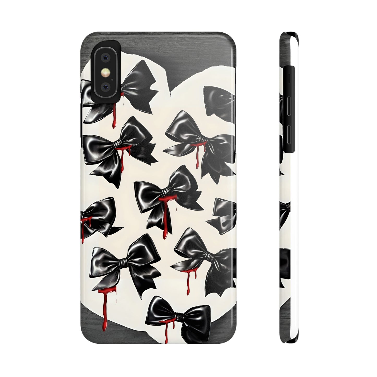 Spooky Halloween Slim Phone Case, Goth Coquette Aesthetic, Cute Horror Style, Perfect for Birthdays and Special Occasions