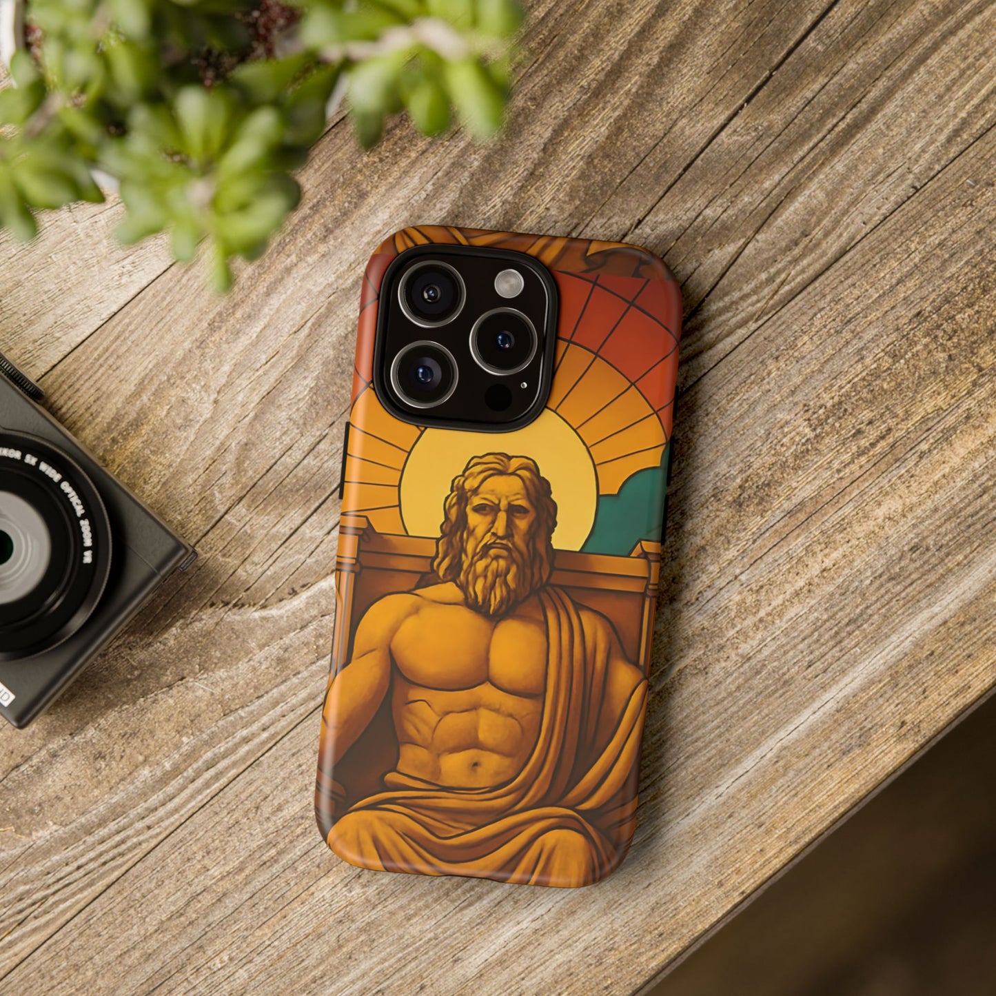 Olympia Zeus Statue Tough Phone Case - Classic Greek Art Design, Historic World Wonder Aesthetic, Compatible with iPhone, Galaxy, and Google