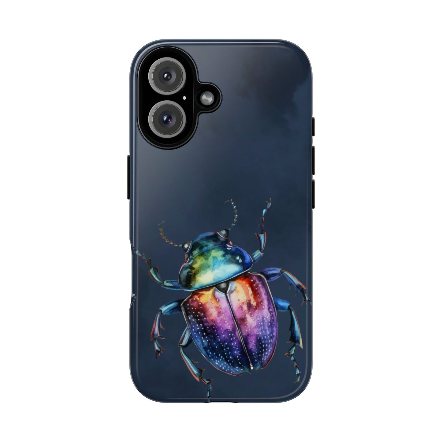 Iridescent Beetle Tough Phone Case - Insect Art Design, Nature-Inspired Pattern, Compatible with iPhone, Galaxy, and Google Phones
