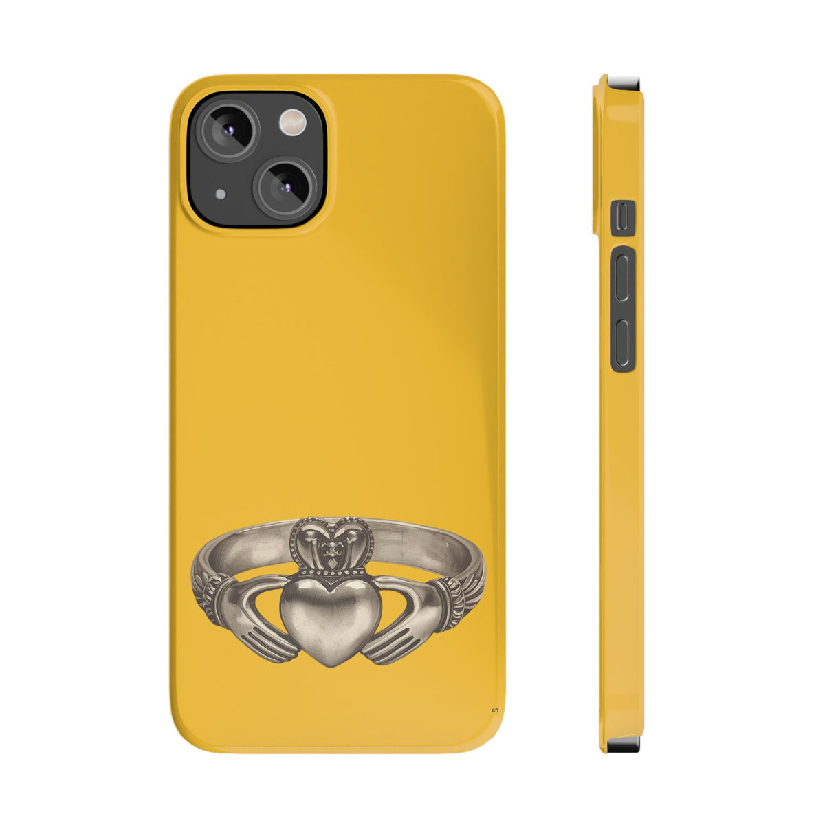 Claddagh Slim Phone Case Irish Symbol Ring Love Loyalty Friendship Vintage Gold Compatible with iPhone 17 16 15 14 13 12 11